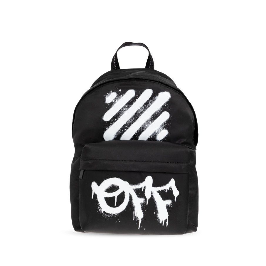 Off-White OFF WHITE Diagonal Spray Black Nylon Backpack New & Authenti Size ONE SIZE - 1 Thumbnail