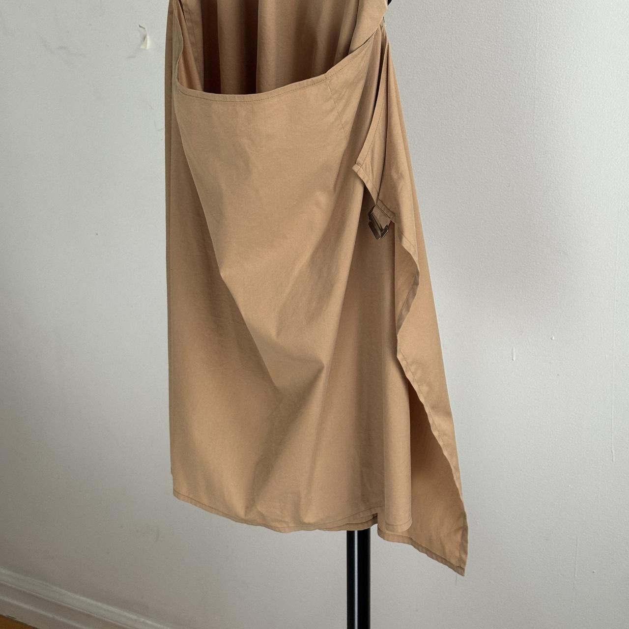 Jil Sander JIL SANDER VINTAGE tan dress with black belt. Size M / US 6-8 / IT 42-44 - 3 Thumbnail