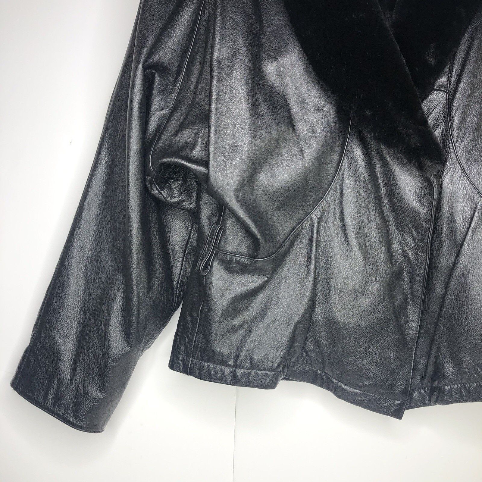 Wilson Wilsons 80s Women Black Leather Coat Jacket Sz L Insulated Size L / US 10 / IT 46 - 5 Thumbnail