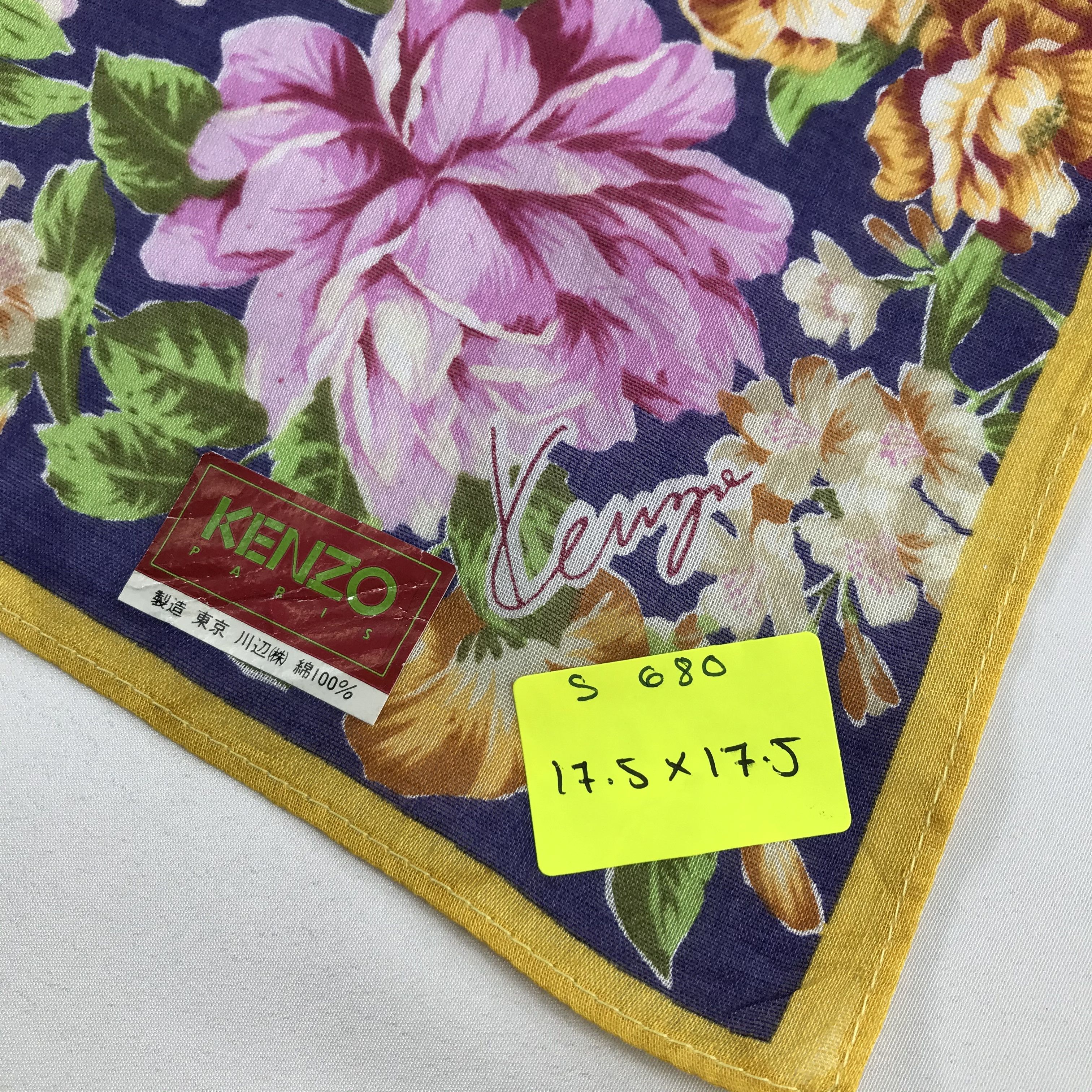 Kenzo × Vintage Kenzo Bandana / Handkerchief / Neckerchief - S680 Size ONE SIZE - 5 Thumbnail