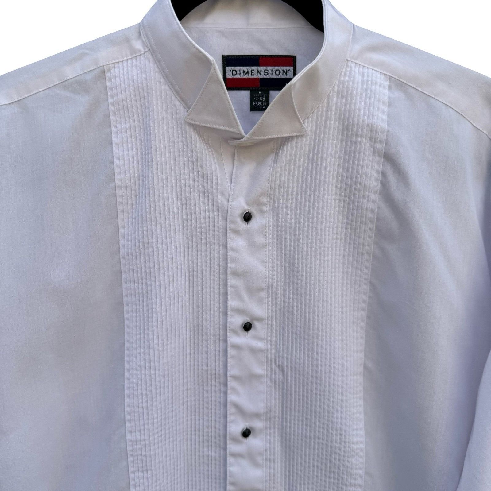 Other Dimension Mens White Wing Tip Collar Pleated Bib Tuxedo Dres Size US M / EU 48-50 / 2 - 4 Thumbnail
