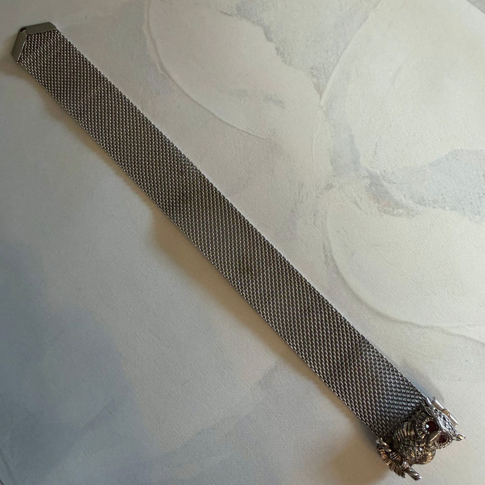Vintage VTG 1972 Sarah Coventry Nocturne Silver-Tone Owl Bracelet Size ONE SIZE - 3 Thumbnail