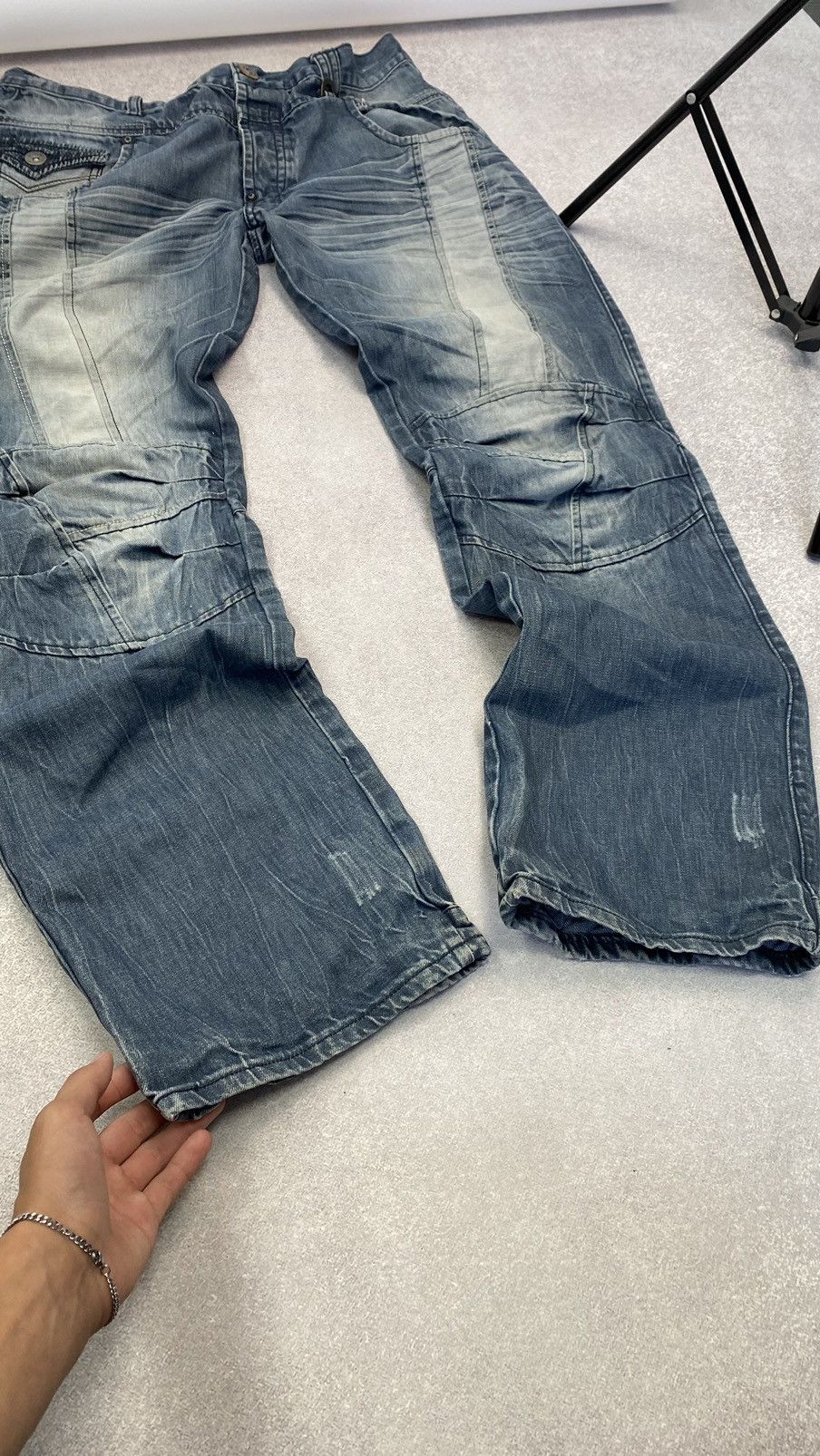 Other Jeans Dirty Pants faded crashed y2k distressed Size US 38 / EU 54 - 11 Thumbnail
