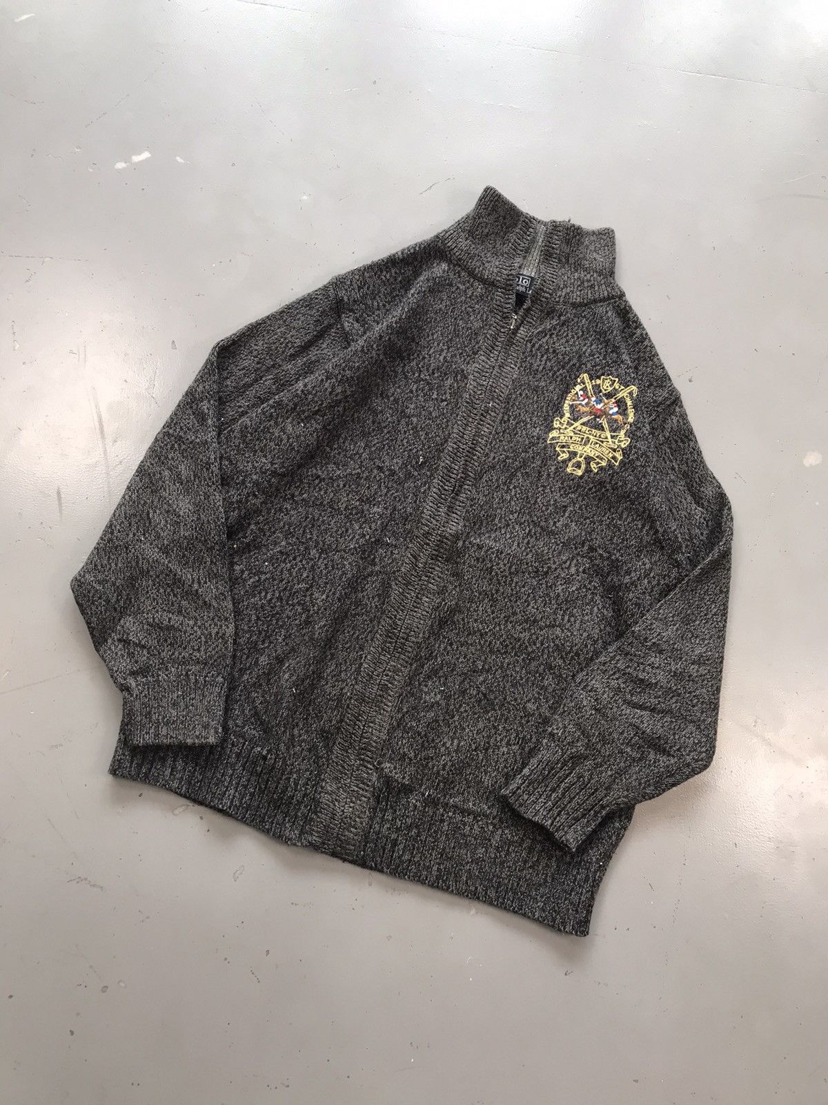 Designer × Polo Ralph Lauren × Vintage Vintage polo sweater crown embroidered zip up Size US XXL / EU 58 / 5 - 5 Thumbnail