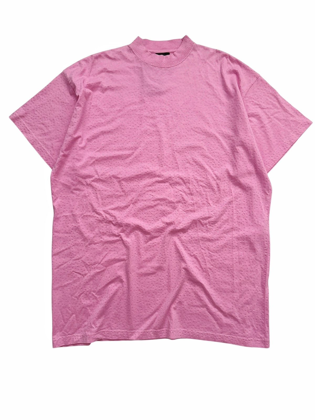 Balenciaga $2,250 Strass Crystal Bedazzled Pink Shirt Size US XL / EU 56 / 4 - 1 Thumbnail