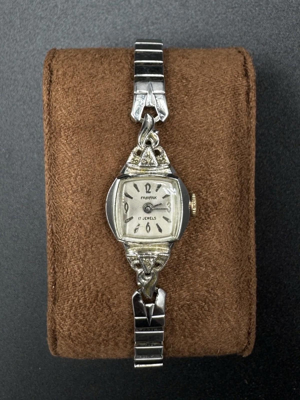 Designer Vintage Fairfax 17J Ladies Watch Speidel Band Swiss Working Size ONE SIZE - 2 Thumbnail