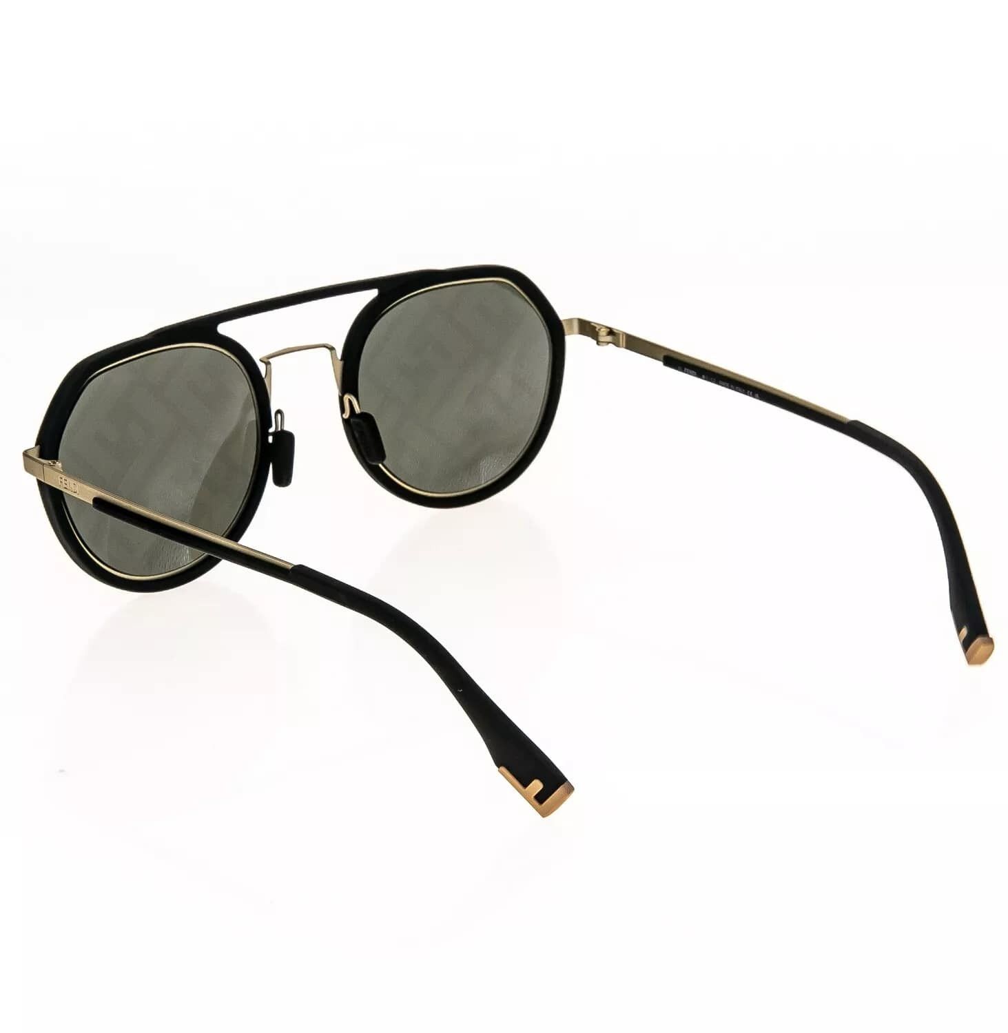 Fendi FENDI LIGHT 40040 Black FF Mirror Round Sunglasses FE40040U Size ONE SIZE - 3 Thumbnail