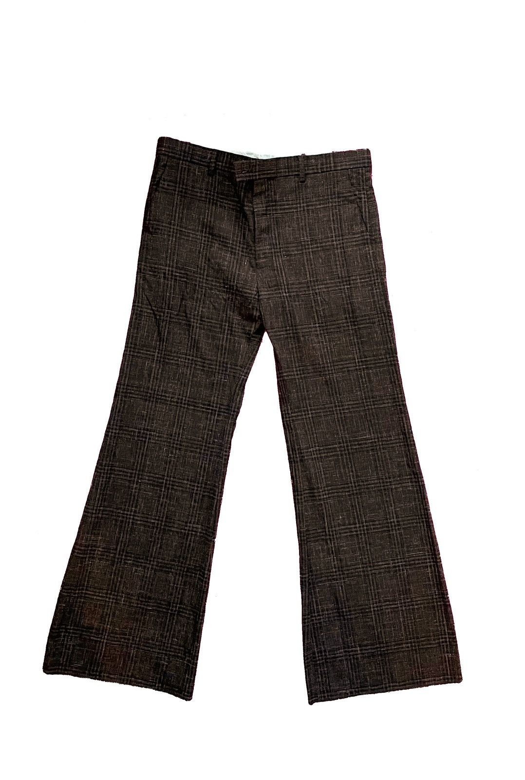 Martine Rose Martine Rose SS20 Brown Virgin Wool & Linen-Blend Trousers Size US 34 / EU 50 - 6 Thumbnail