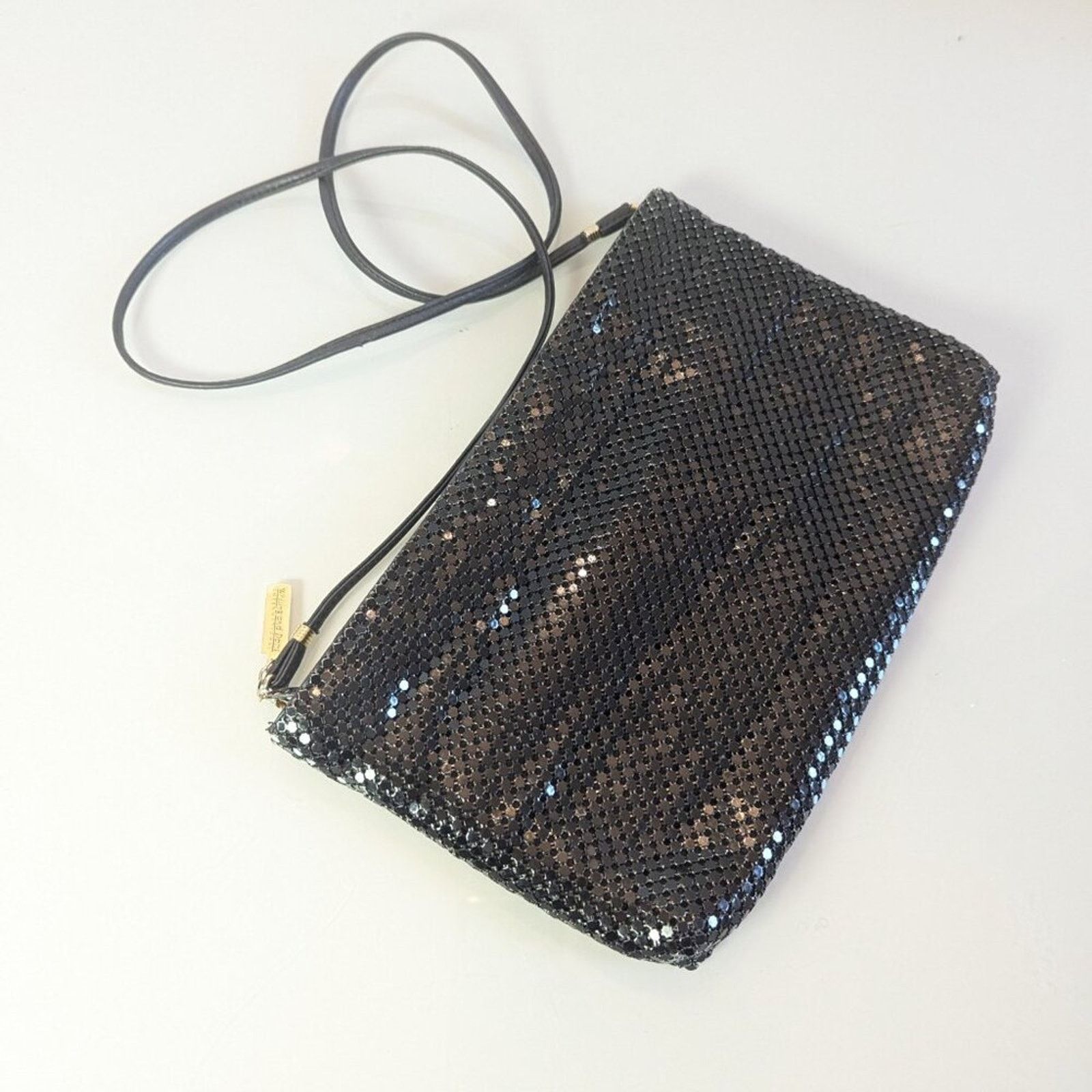 Vintage Whiting and Davis Vintage Black Metal Mesh Crossbody Bag 80s Size ONE SIZE - 2 Thumbnail