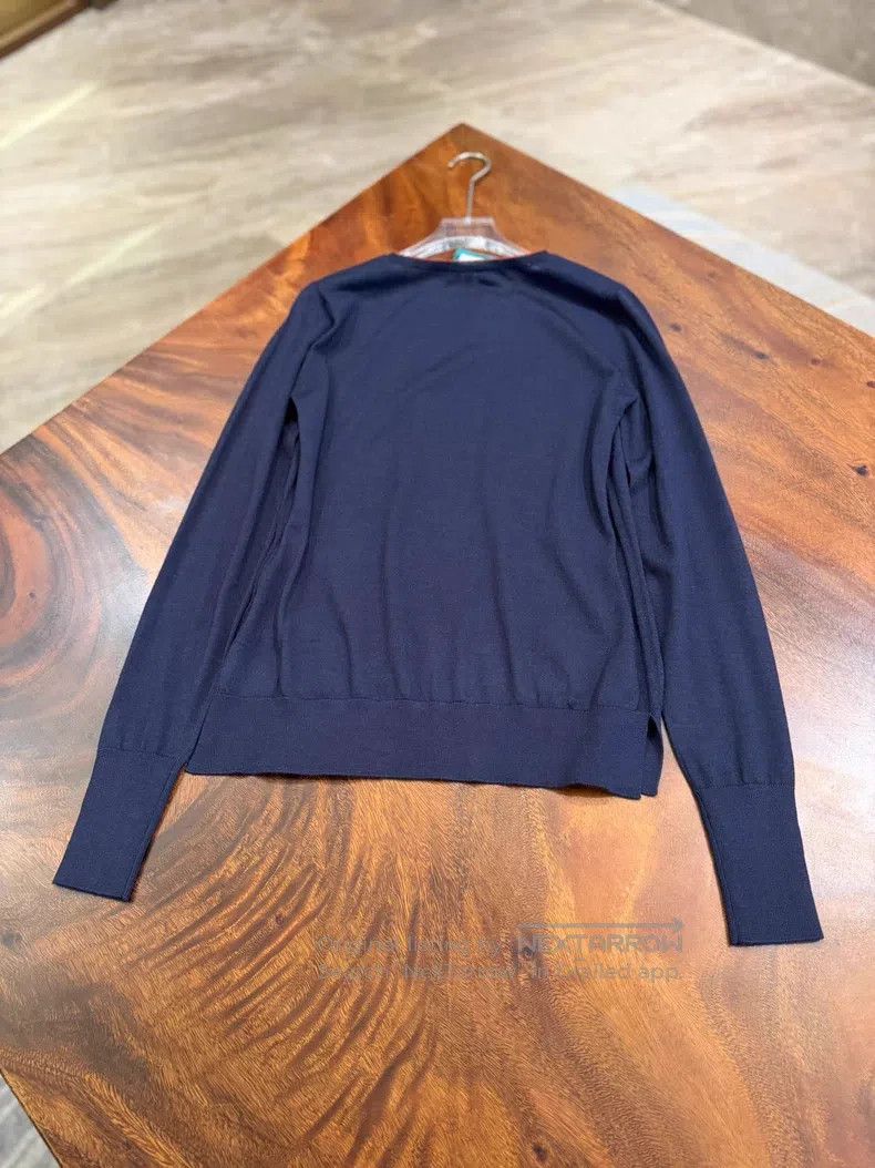Loro Piana Loro Piana Navy Blue Wool Crew Neck Sweater Size XS / US 0-2 / IT 36-38 - 4 Thumbnail