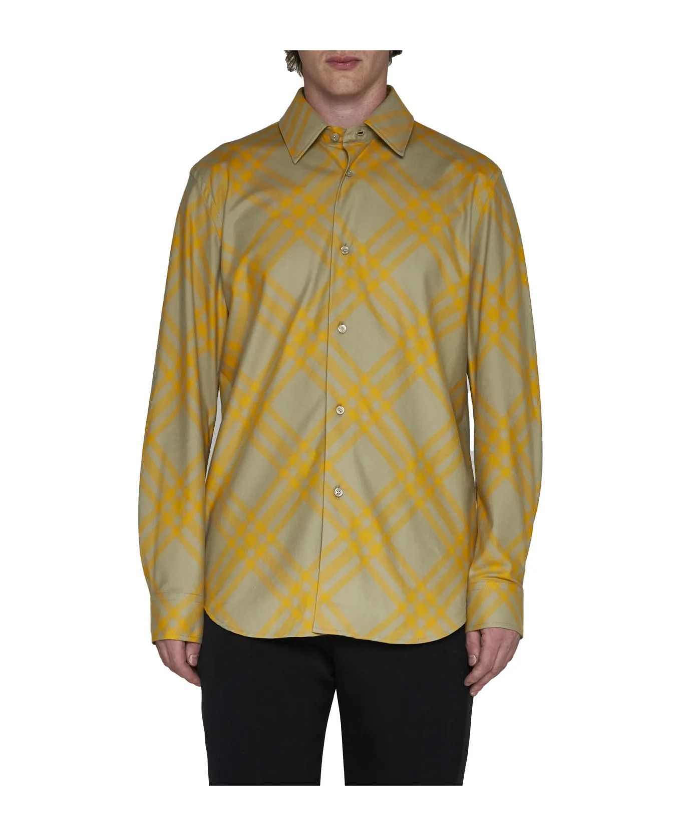 Burberry o1y0426 Checked Shirt in Beige/Yellow Size US S / EU 44-46 / 1 - 3 Thumbnail