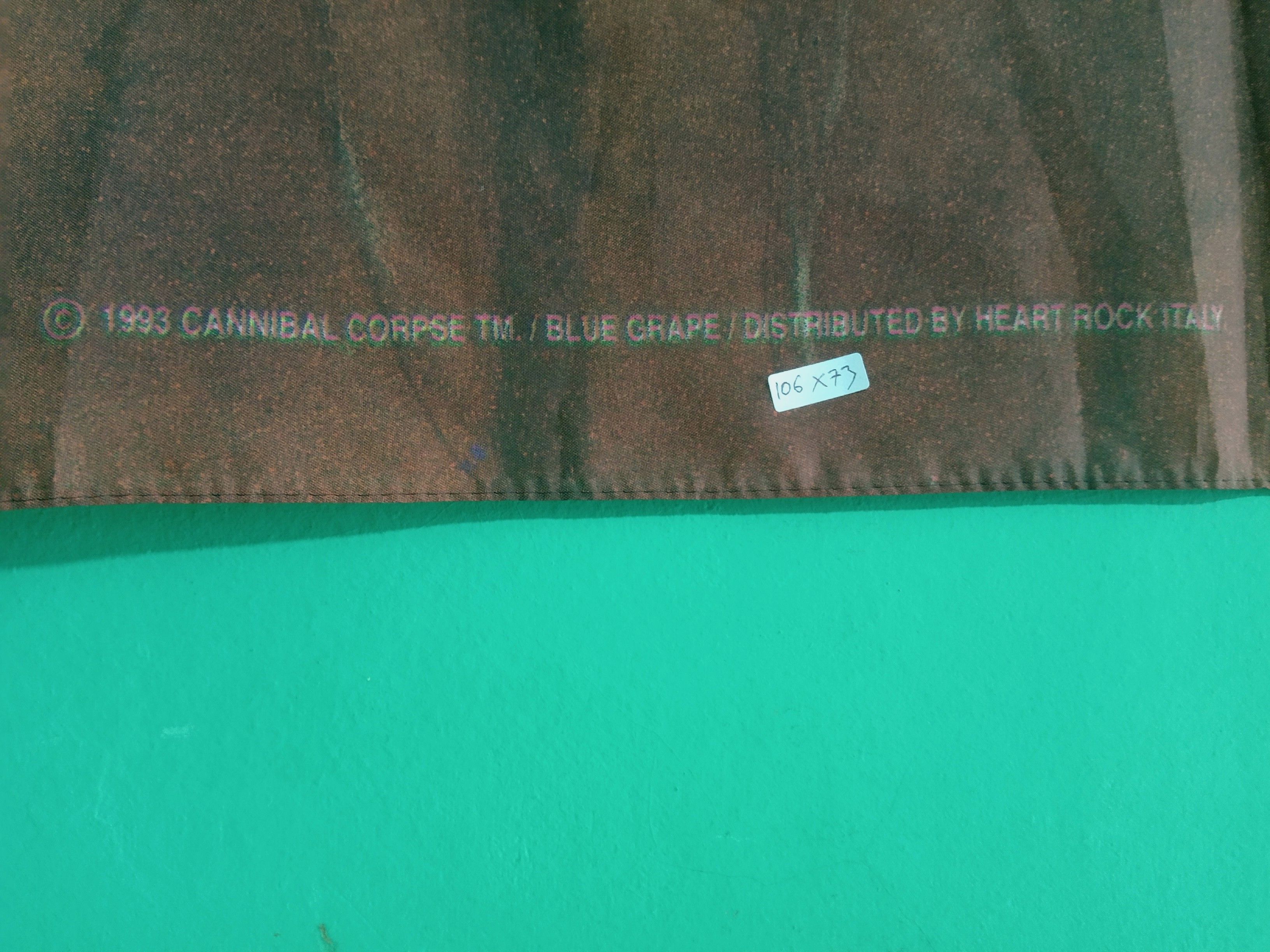 Vintage Vintage '93 CANNIBAL CORPSE poster flag Size ONE SIZE - 4 Thumbnail