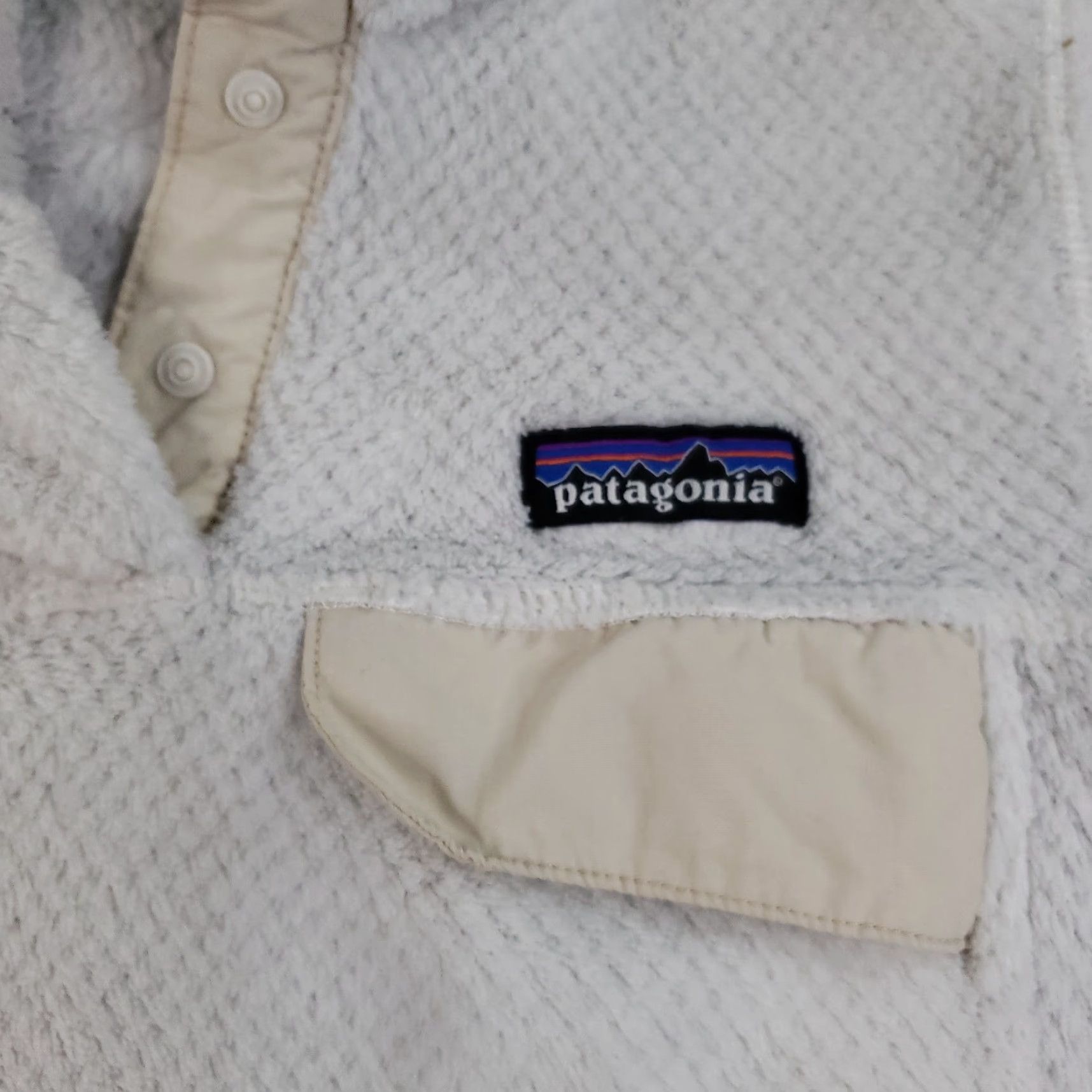 Patagonia Patagonia Snap-T Sweater Womens XS White Pullover Fleece Pocket 25442 Size XS / US 0-2 / IT 36-38 - 6 Thumbnail