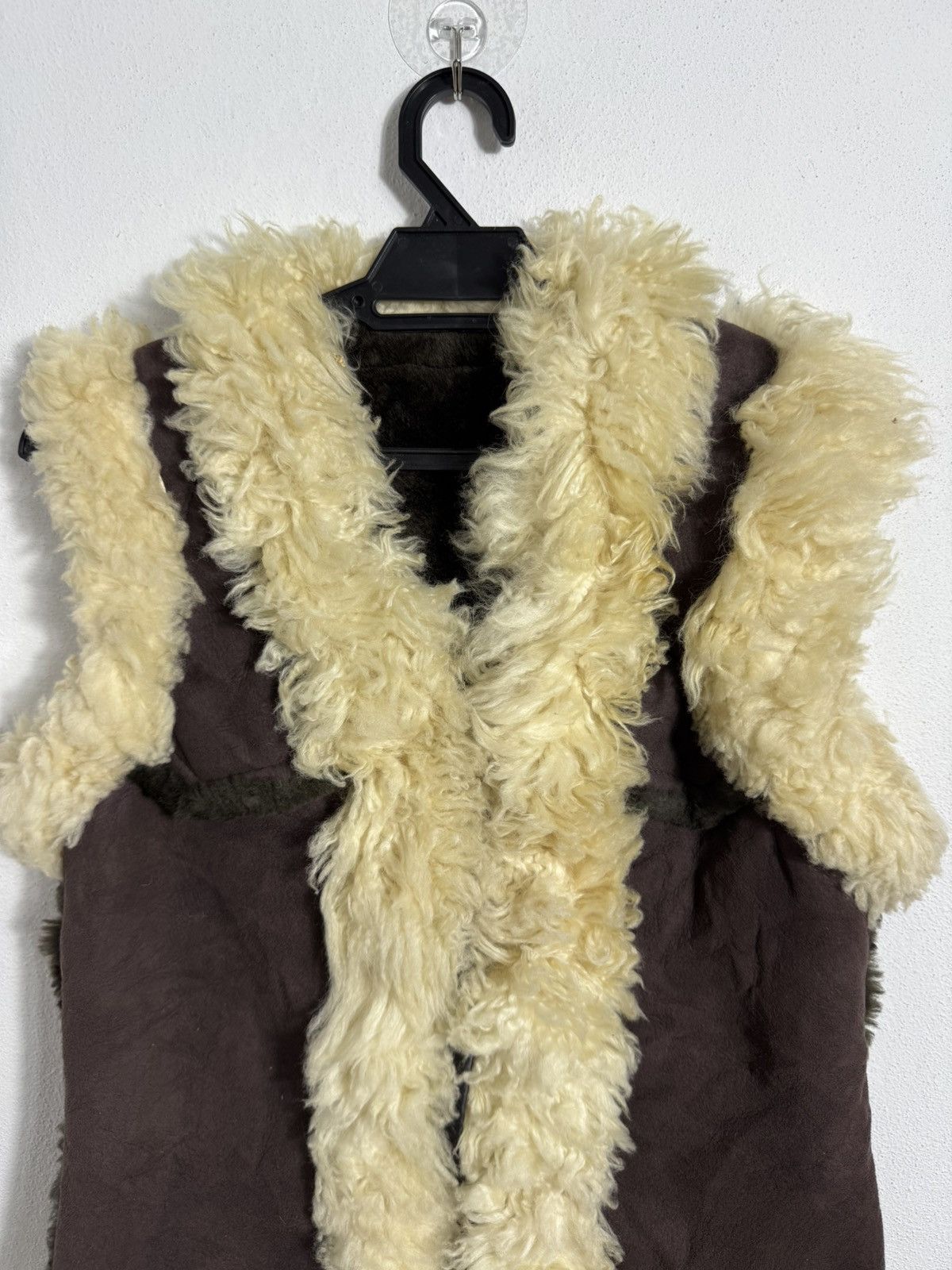 KMRii VINTAGE Sheepskin Fur Vest In Dark Maroon Size US S / EU 44-46 / 1 - 3 Thumbnail