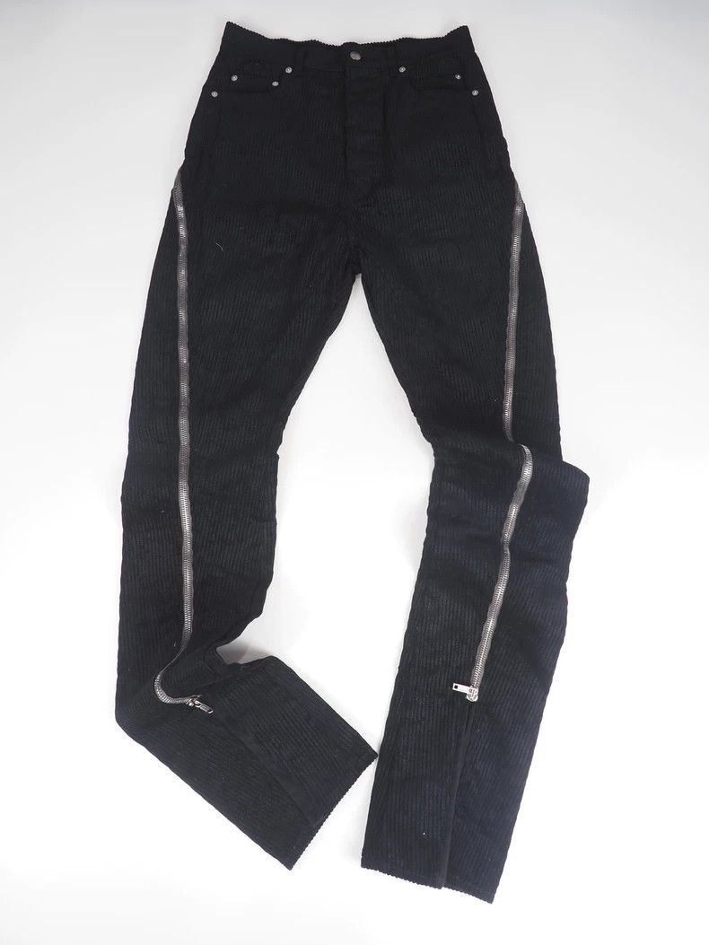 Rick Owens Rick Owens 22FW Black Corduroy Zip Pants Size US 29 - 5 Thumbnail