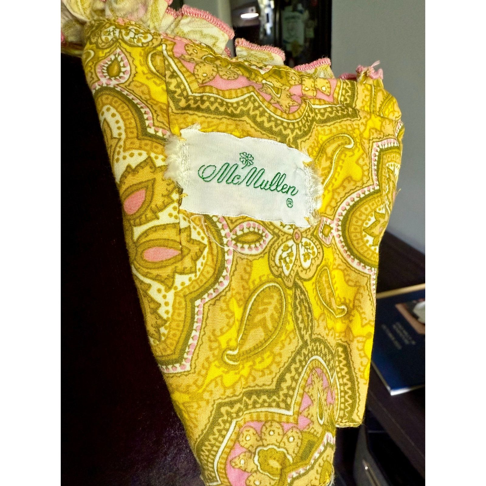 Vintage Vintage 60’s Yellow Ruffle Sleeveless Maxi Dress XS Small Size S / US 4 / IT 40 - 9 Thumbnail