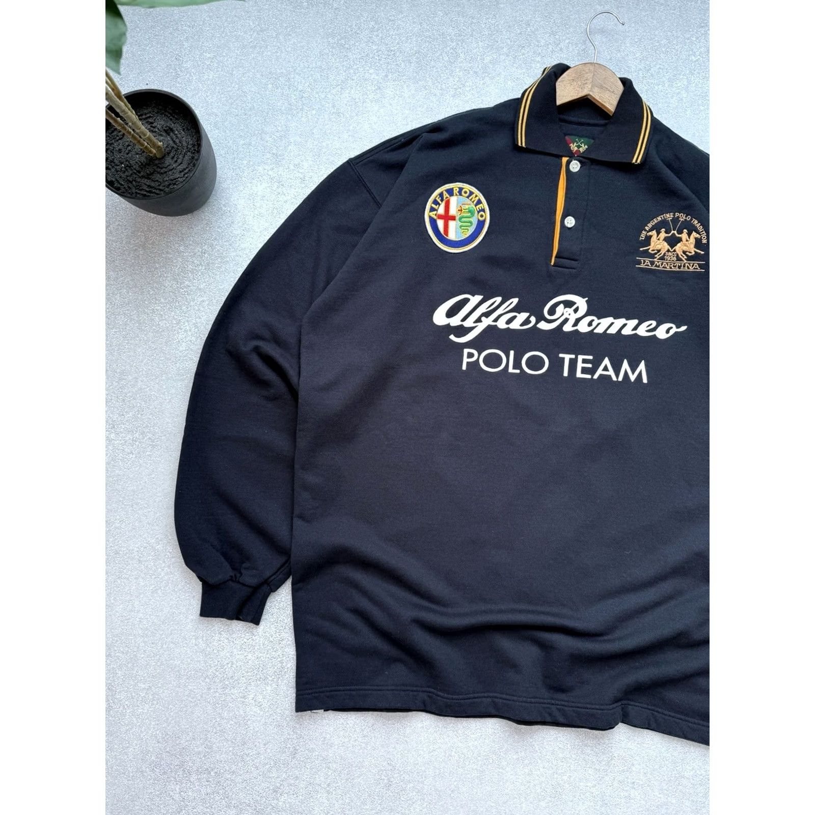 La Martina VINTAGE LA MARTINA Alfa Romeo #3 Racing Long Sleeve Sweatshirt Men’s XL Blue Size US XL / EU 56 / 4 - 5 Thumbnail