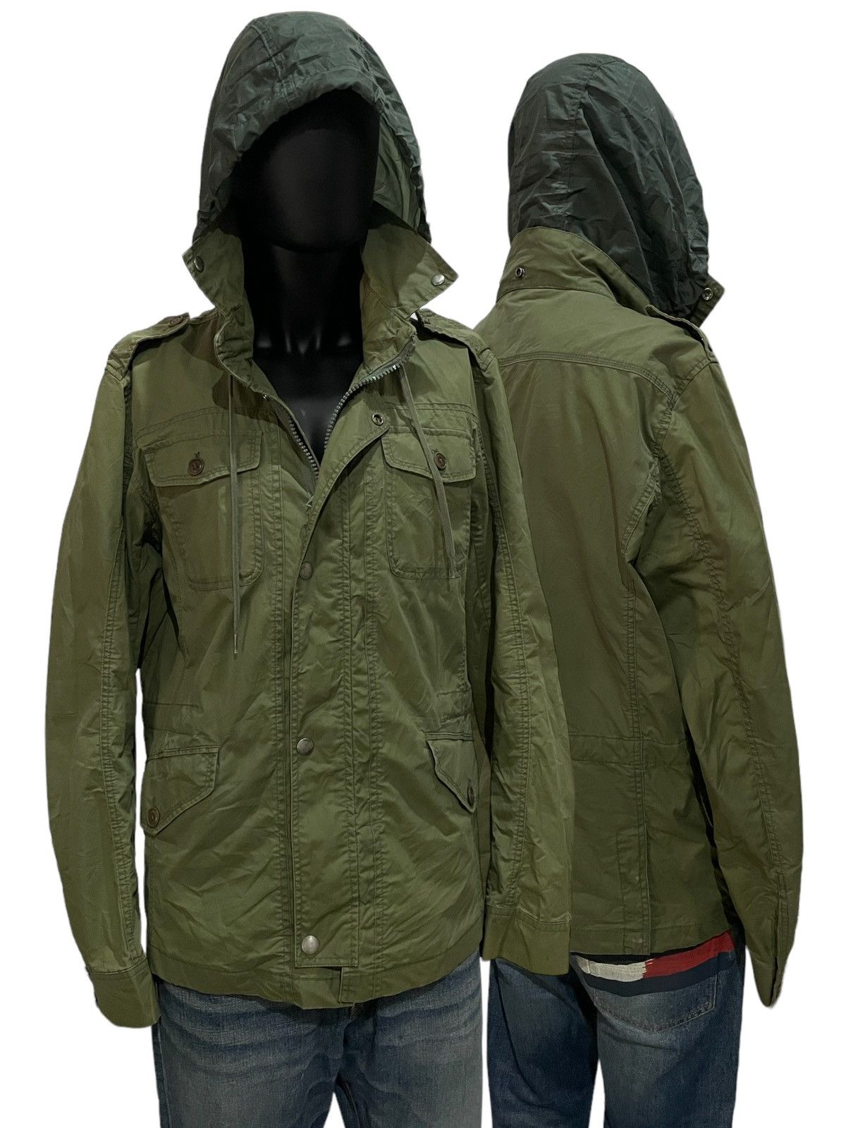 Diesel Vintage 90s Diesel Hooded Spalmatura Water Resistance Jacket Size US XL / EU 56 / 4 - 1 Thumbnail
