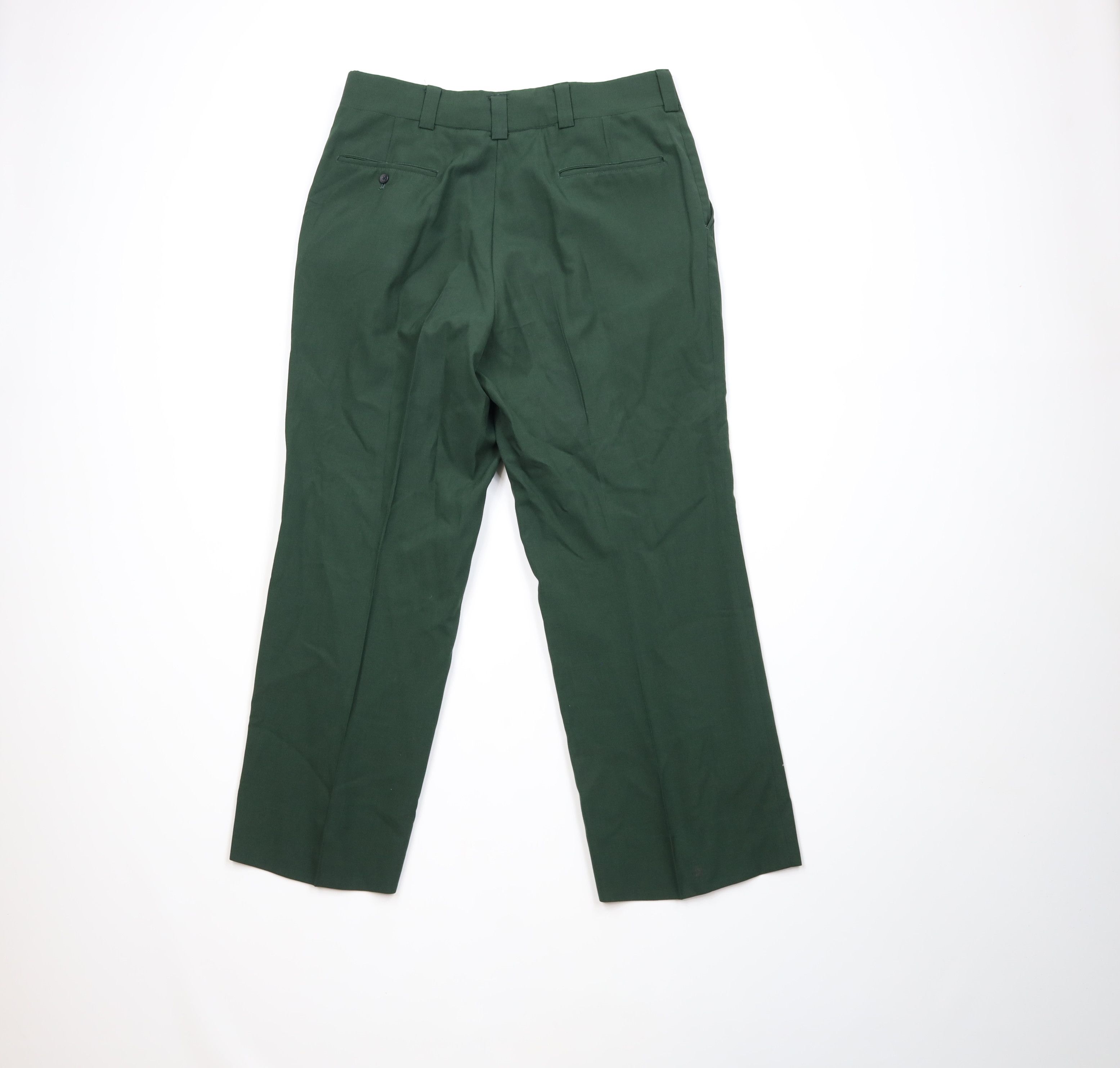 Vintage Vintage 70s Streetwear Blend Wide Leg Chino Pants Green USA Size US 36 / EU 52 - 10 Thumbnail