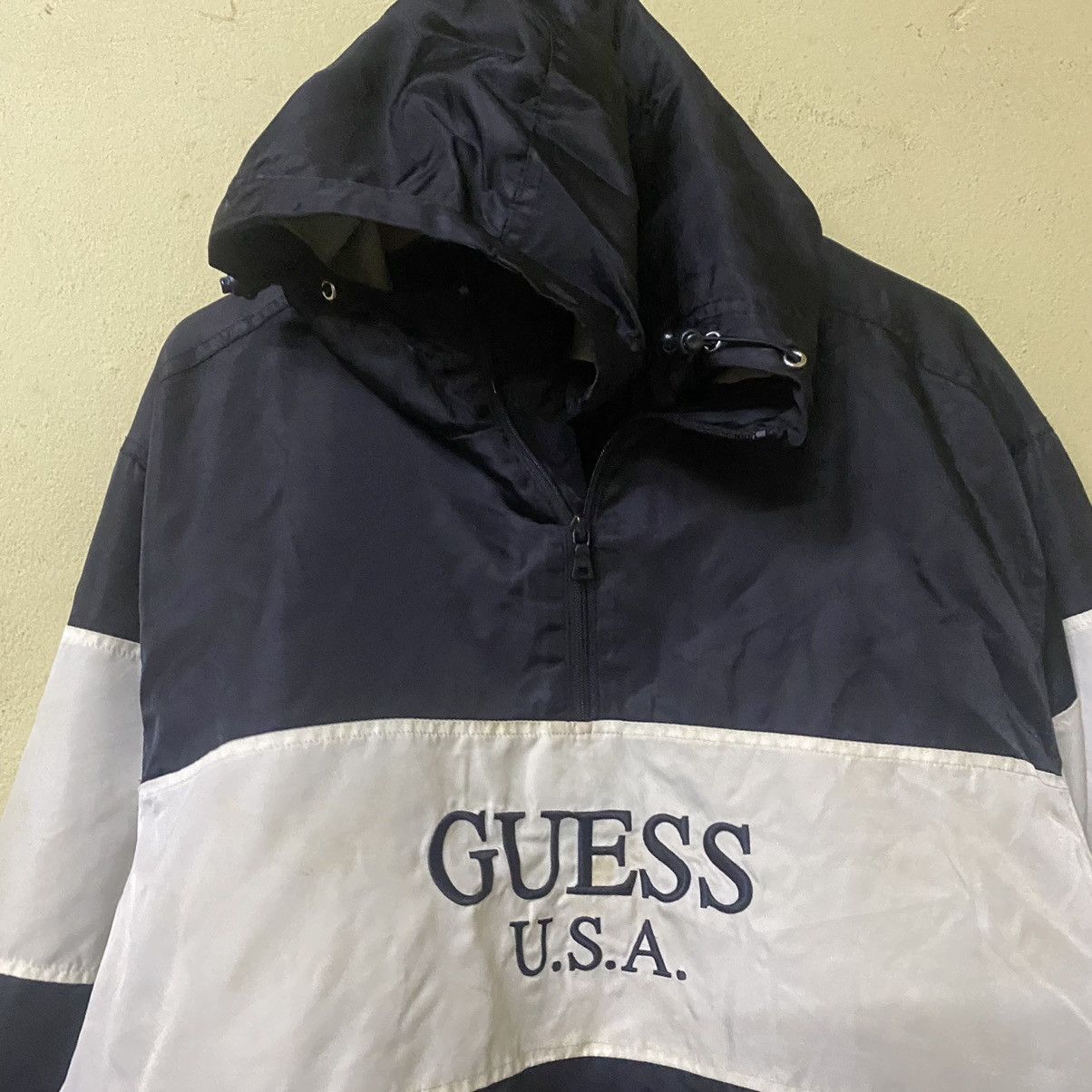 Guess Hoodie quarter zip windbreaker guess big logo Size US M / EU 48-50 / 2 - 5 Thumbnail