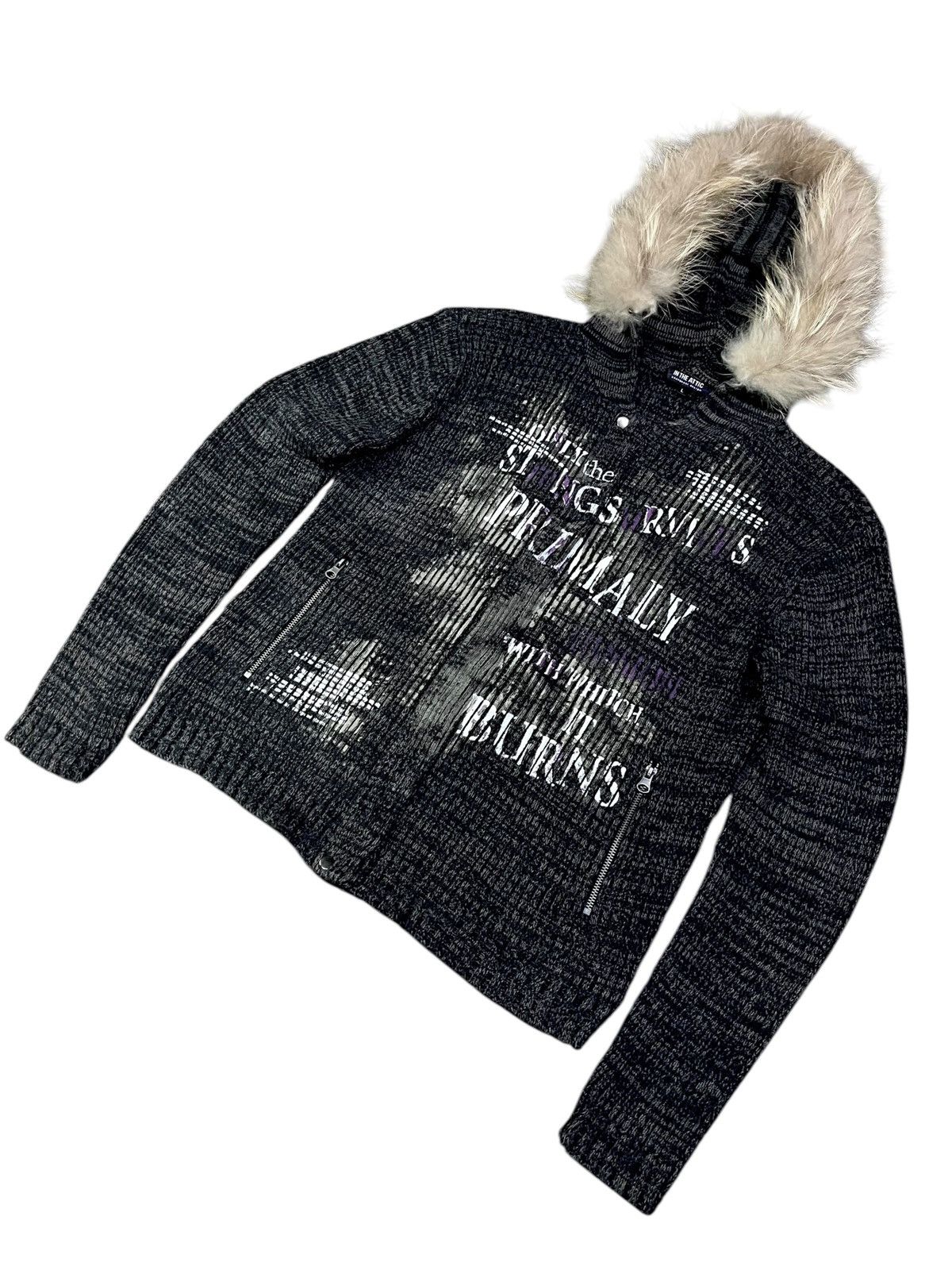 In The Attic INTHE ATTIC CHANGEABI DESIGN Poem Seditionaries Fur Hoodie💥 Size US M / EU 48-50 / 2 - 3 Thumbnail