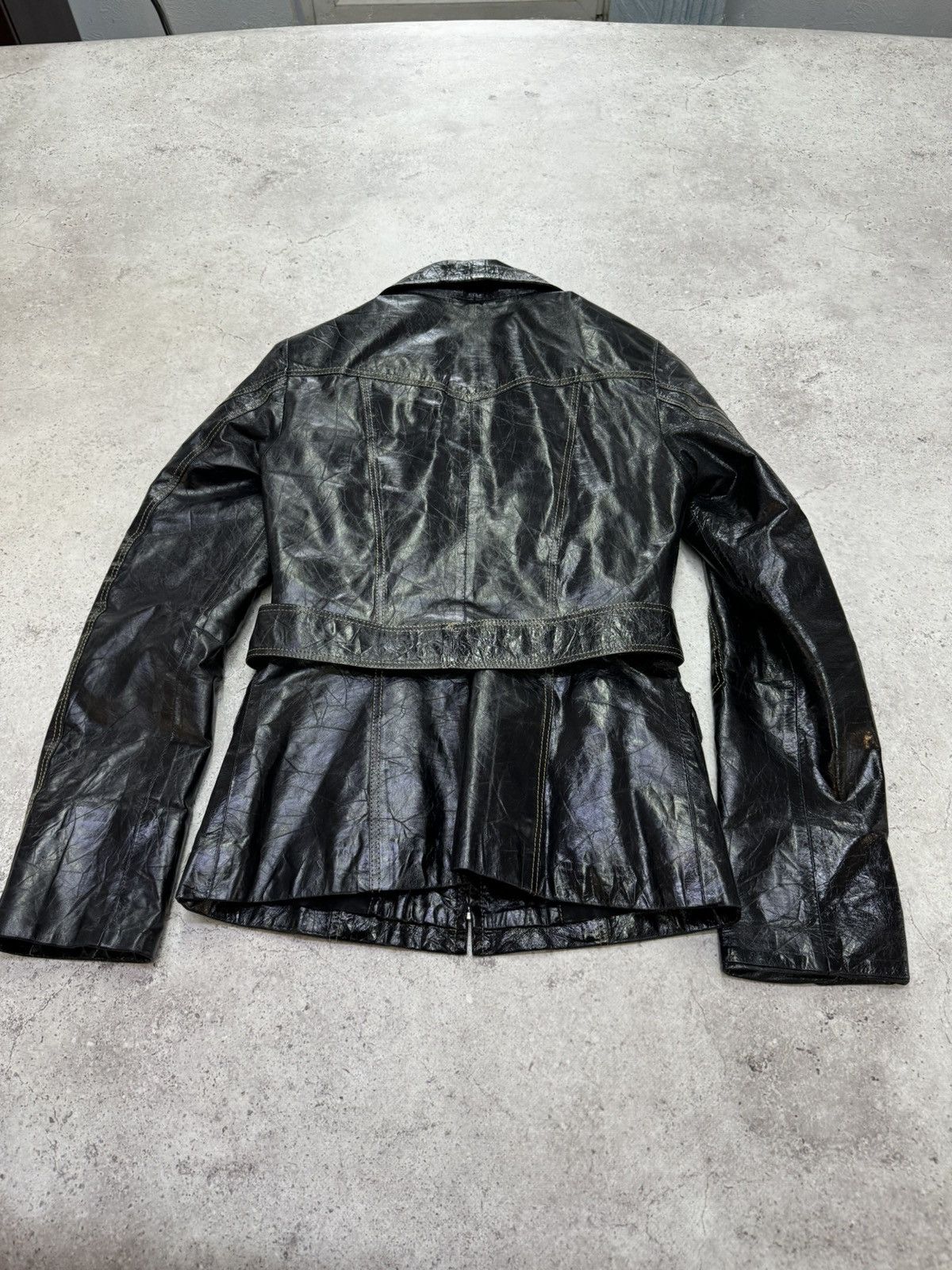 Yohji Yamamoto Vintage Patent Leather Fur Hood Jacket Size US S / EU 44-46 / 1 - 3 Thumbnail