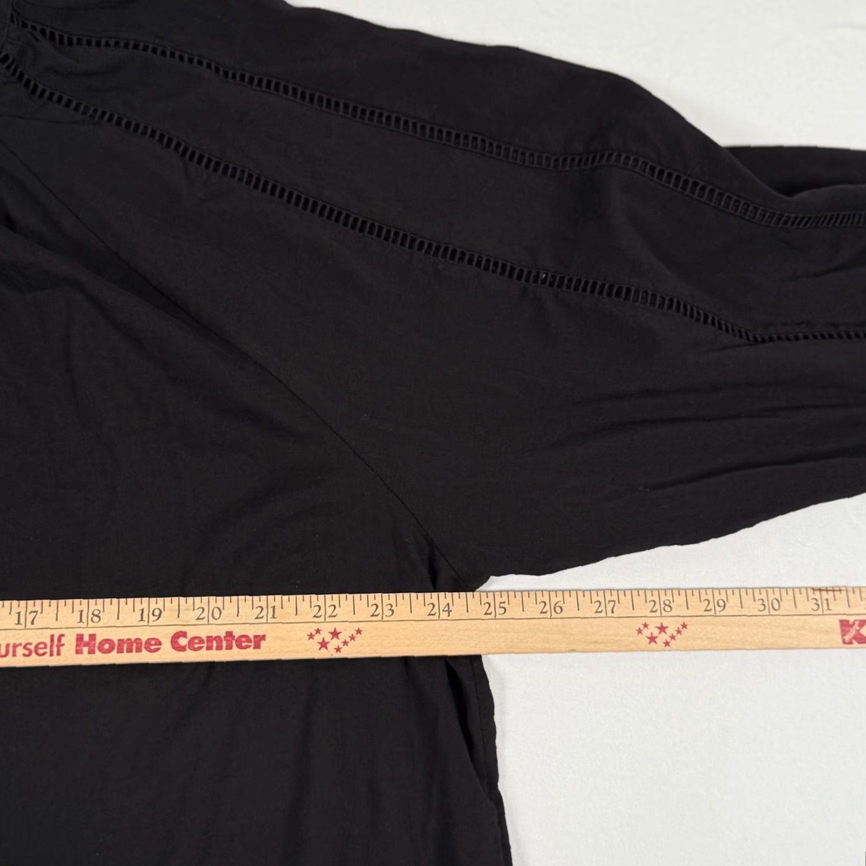 Old Navy Old Navy Blouse Womens L Black Volume Poet Button Front Balloon Sleeve Boho Chic Shirt Top Size L / US 10 / IT 46 - 6 Thumbnail