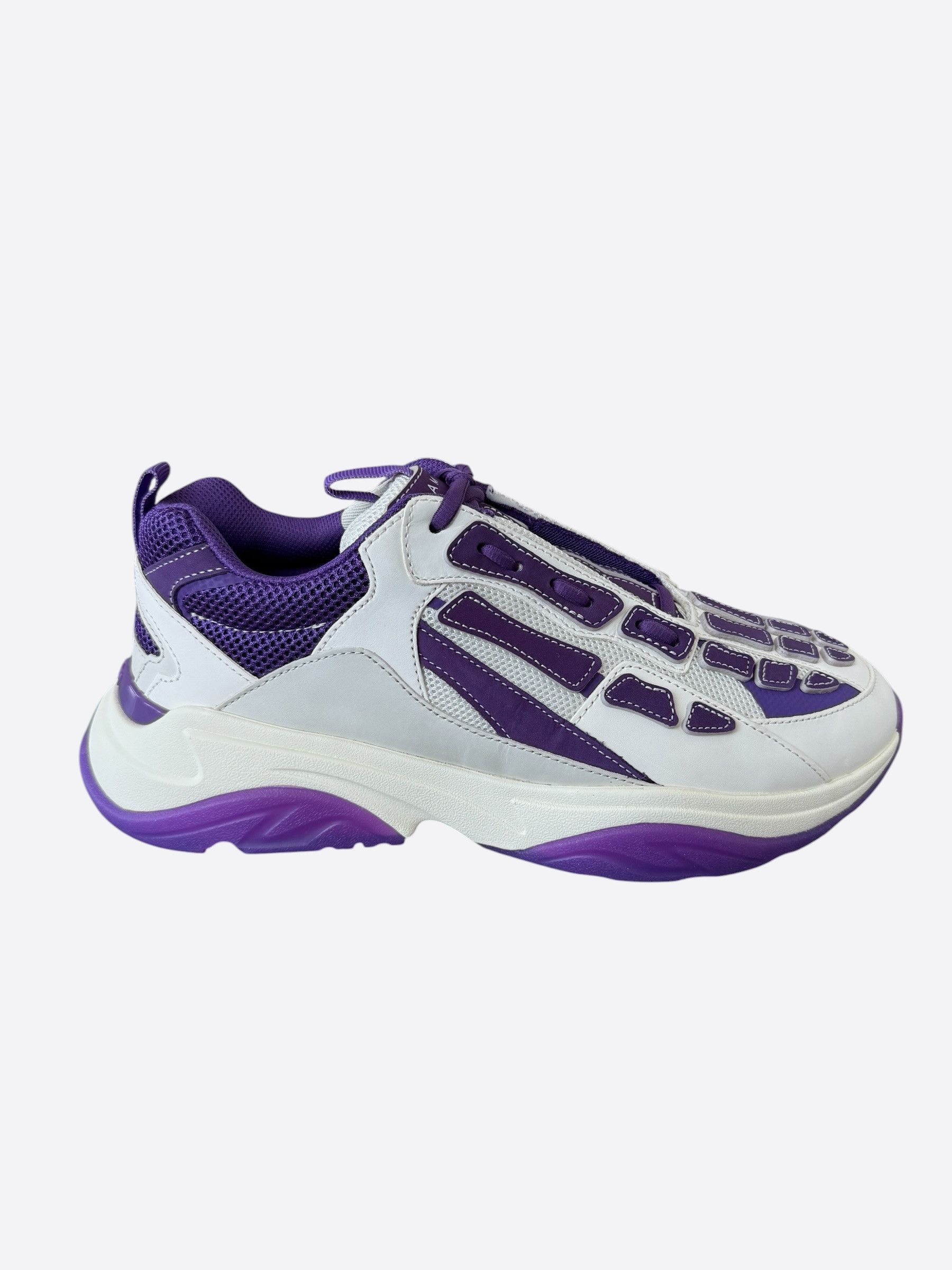 Amiri Amiri White & Purple Bones Runners Size US 10 / EU 43 - 1 Thumbnail