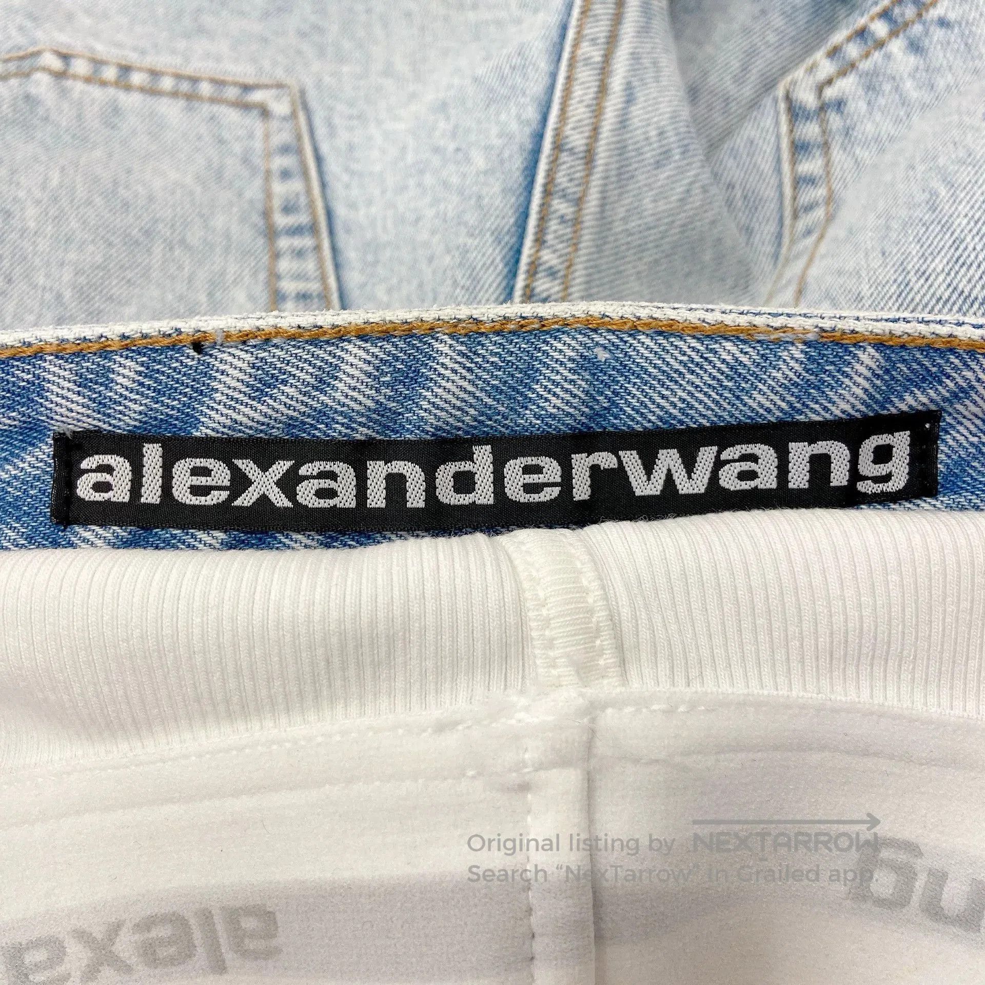 Alexander Wang Alexander Wang Fake Two-Piece Denim Shorts. Size 24" / US 00 / IT 34 - 6 Thumbnail