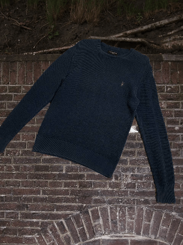Allsaints × Japanese Brand Allsaints Waffle Knit Crew Sweater Size US S / EU 44-46 / 1 - 1 Thumbnail