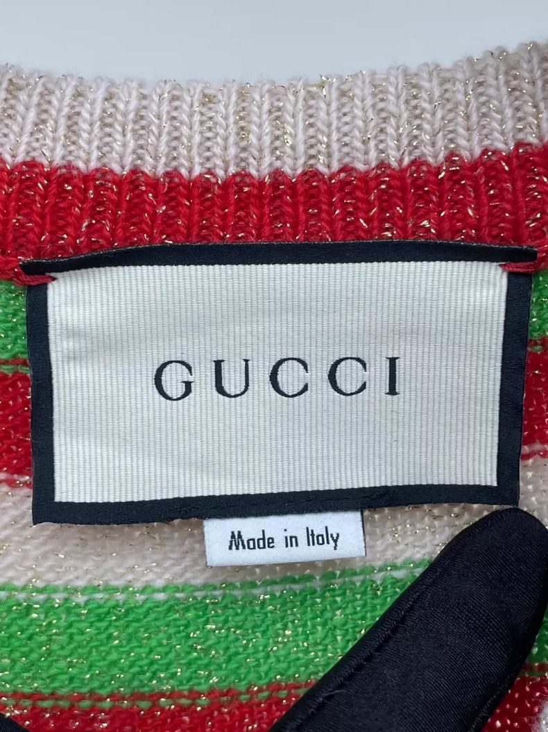 Gucci Gucci Striped knitwear with deer pattern sweater 2504-Nexta Size US M / EU 48-50 / 2 - 5 Thumbnail