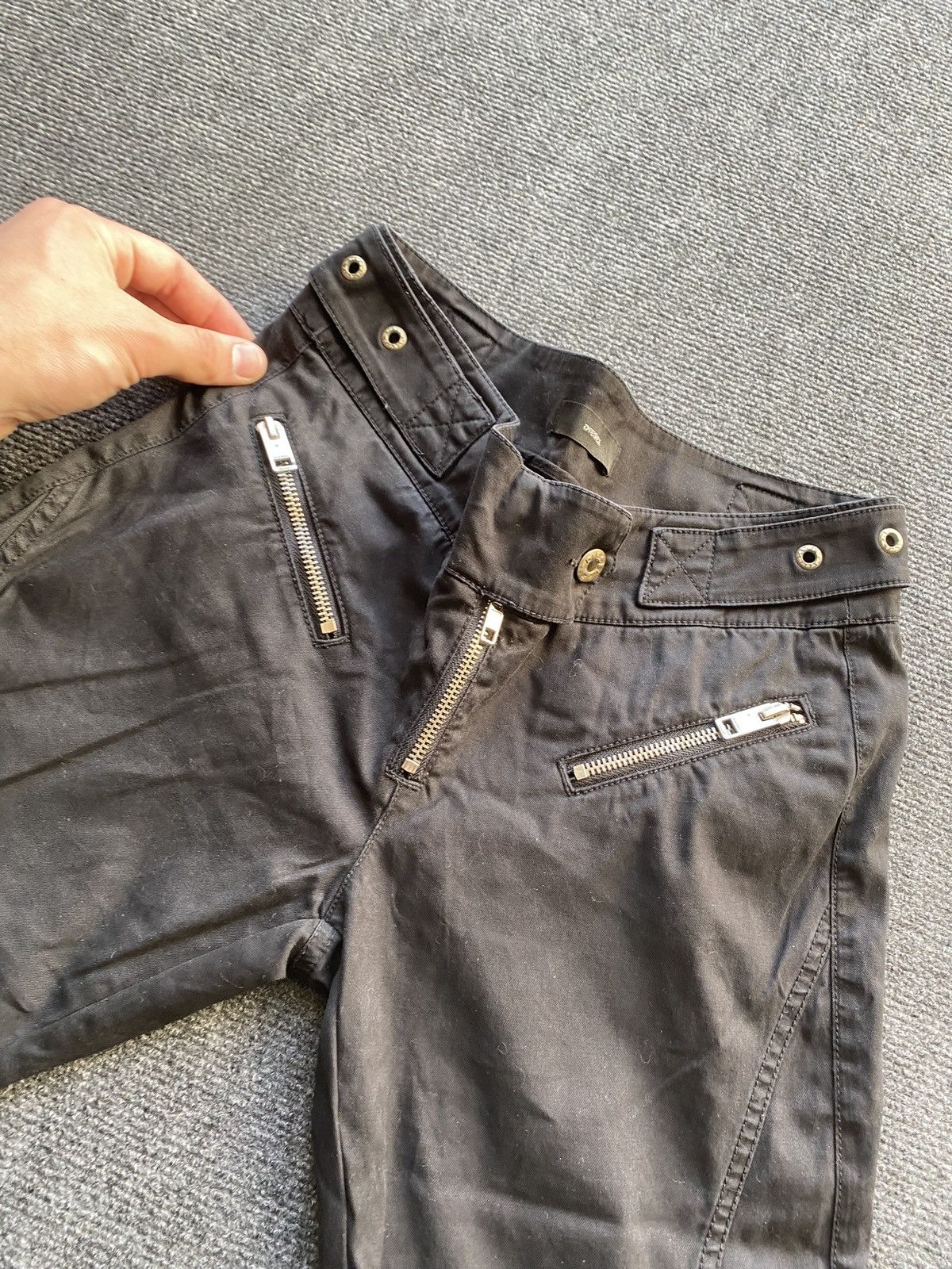 Diesel 🔥Opium Punk Diesel Moto Racing Gothic Pants Zip rare 27 Size 27" / US 4 / IT 40 - 16 Thumbnail