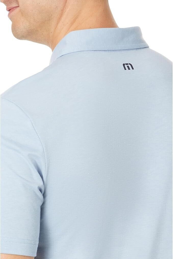 TravisMathew Travis Mathew Jungle Pyramid Polo Heather Ash Blue ( XL ) Size US XL / EU 56 / 4 - 2 Thumbnail