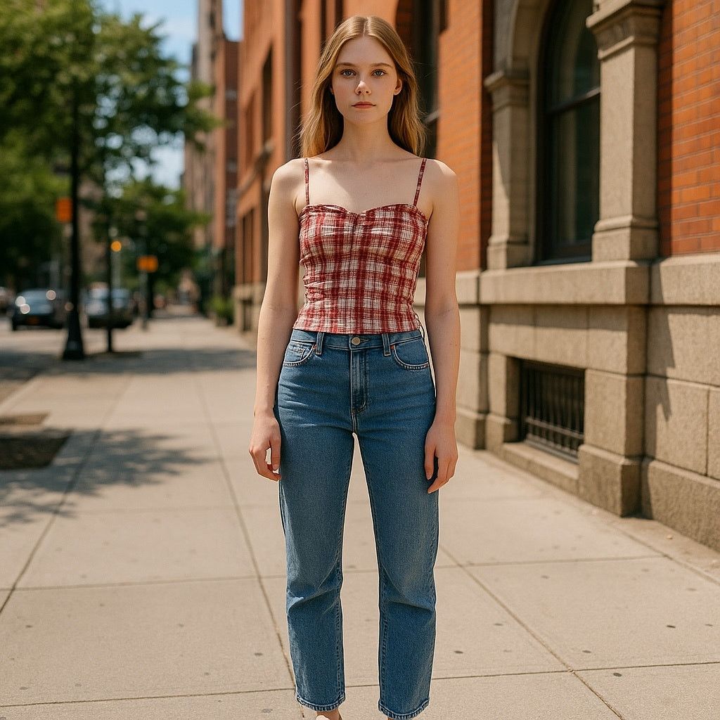 American Eagle Outfitters American Eagle Red and White Sleeveless Crop Camisole Size S / US 4 / IT 40 - 1 Thumbnail