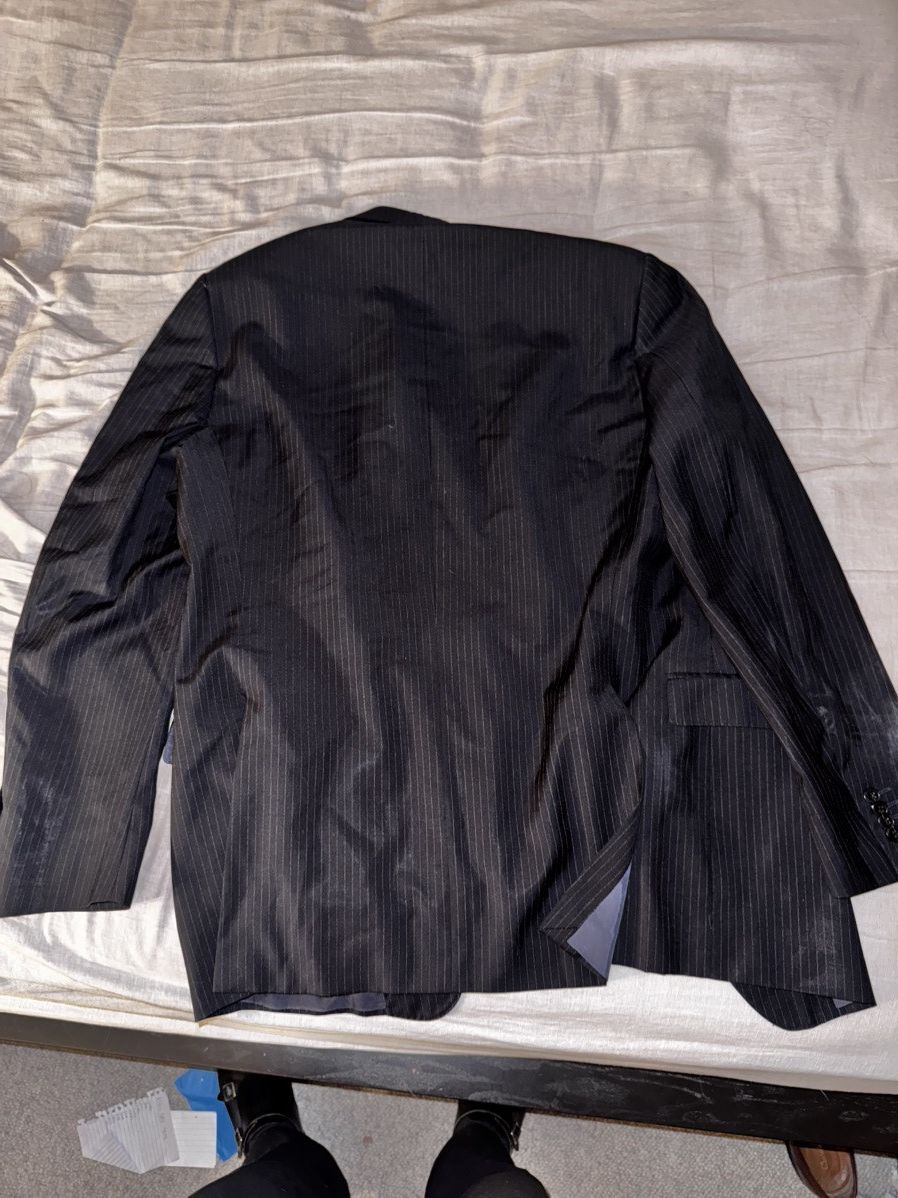 Z Zegna Z Zegna Pinstripe Wool & Silk Suit Jacket - 46L (56L EU) Size 46R - 6 Thumbnail