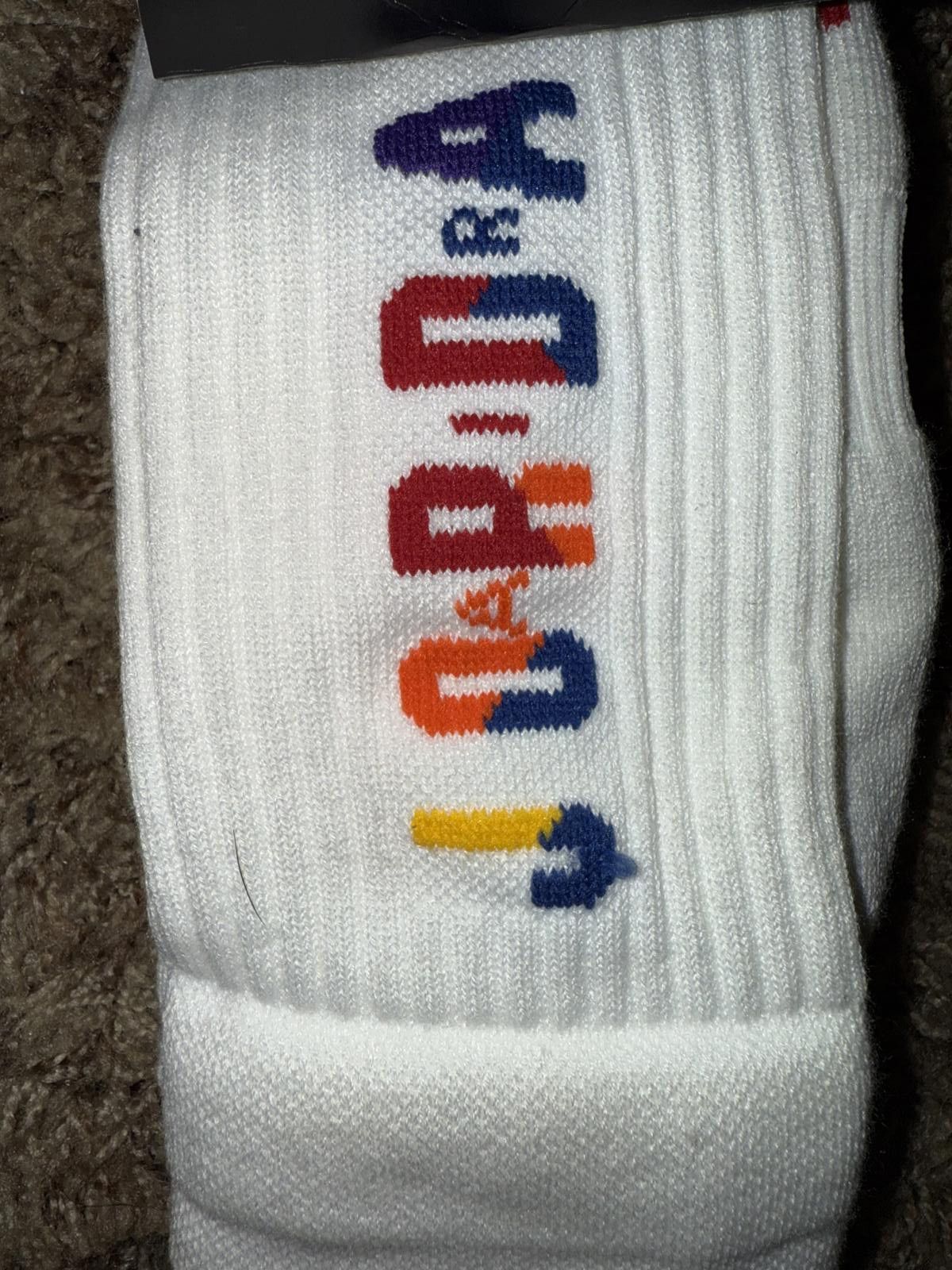 Nike Jordan Legacy Rivals Crew HARE Socks White Multi Color Size ONE SIZE - 3 Thumbnail