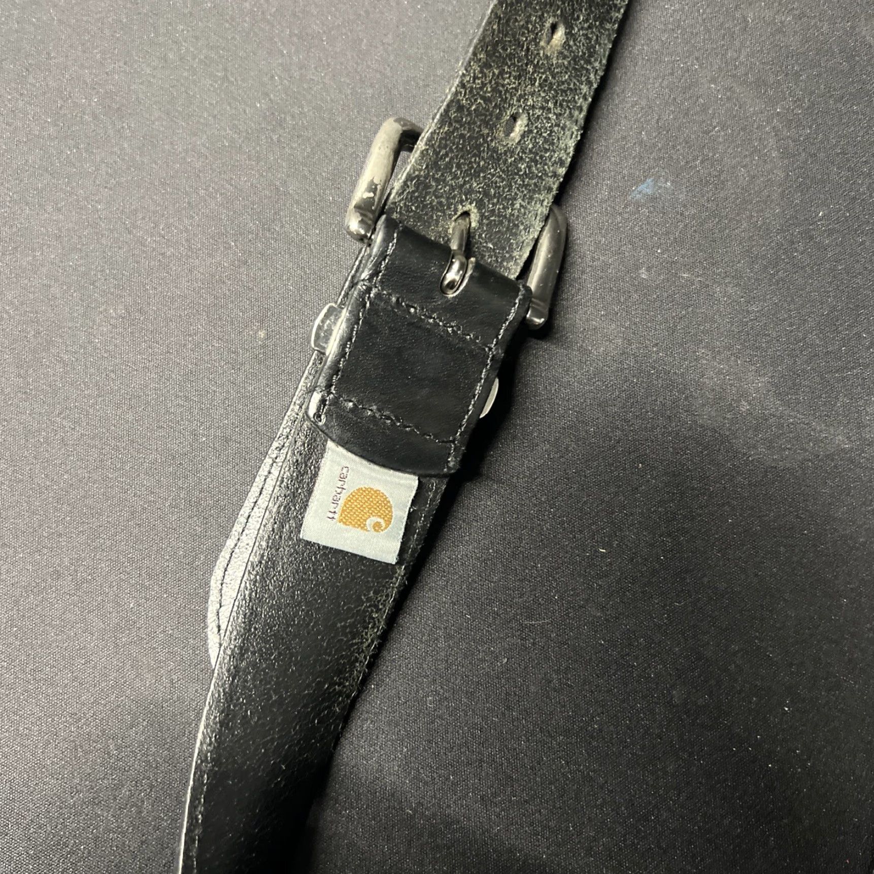 Carhartt Carhartt Belt Leather Nylon Web 1.5 Black 42 Men Dress Western Work Buckle A159 Discontinued Size 42 - 3 Thumbnail