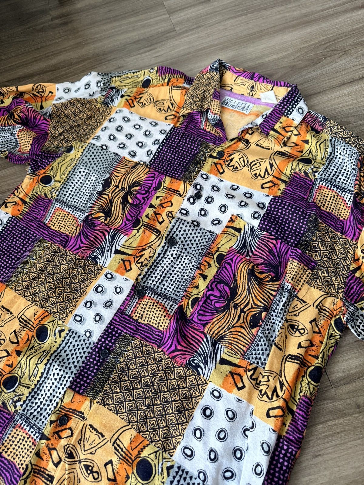 City Streets Vintage City Streets Shirt Abstract Pattern Short Sleeve Size US M / EU 48-50 / 2 - 2 Thumbnail