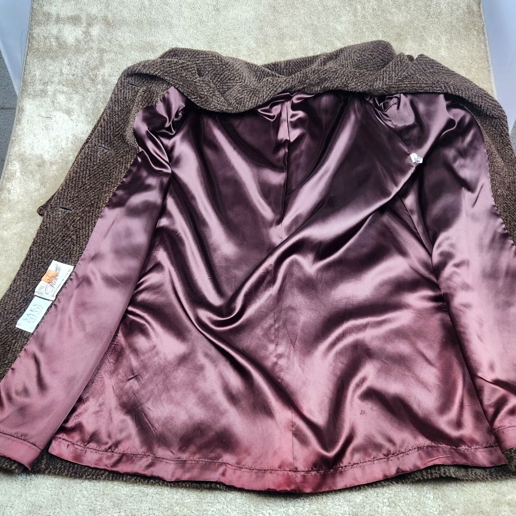 Saks Fifth Avenue VINTAGE Saks Fifth Avenue Brown Collection Coat Womens Size 10 Made In USA Overcoat Size L / US 10 / IT 46 - 4 Thumbnail