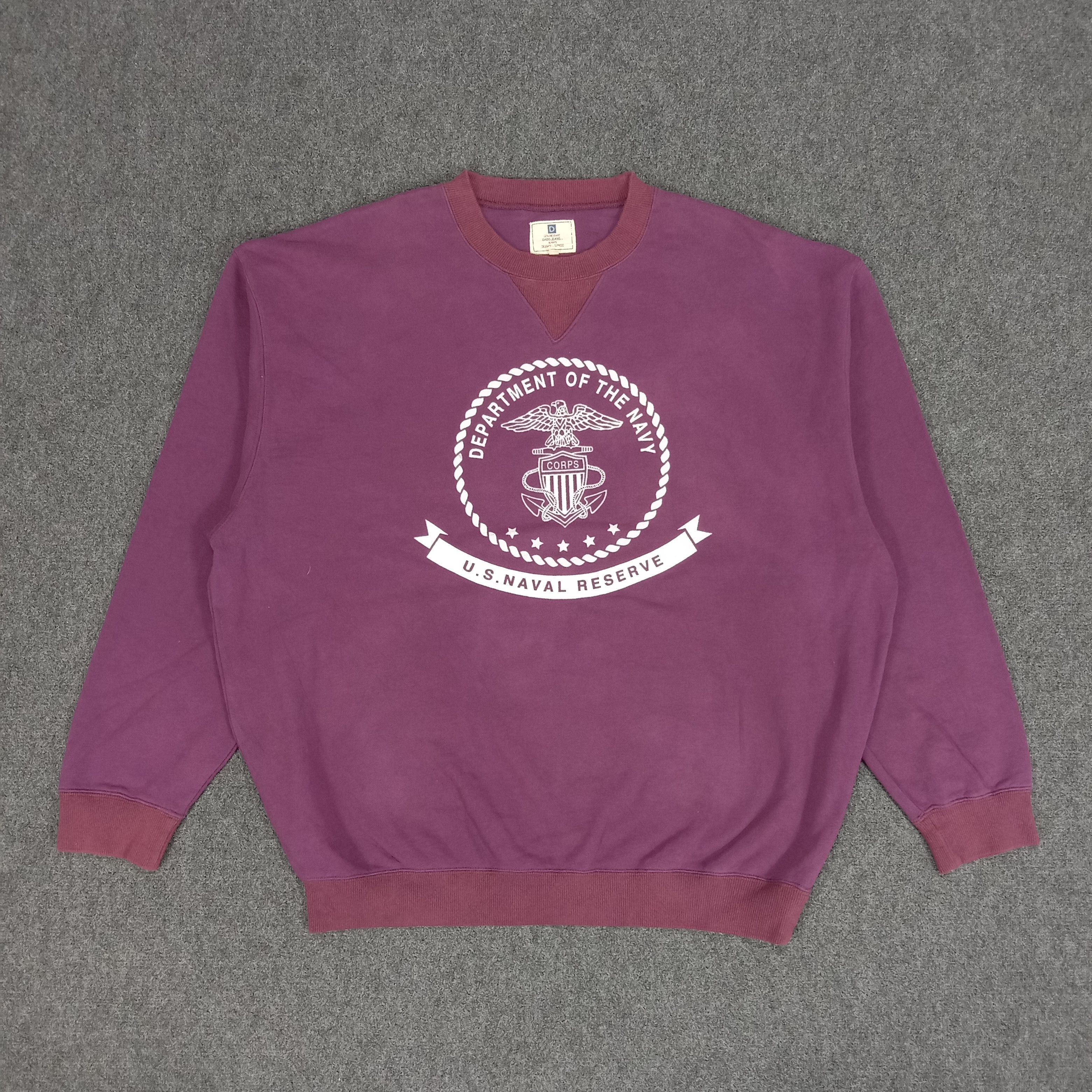 Vintage Department Of the Navy U.S Naval Reserve Sweatshirt Size US XXL / EU 58 / 5 - 1 Thumbnail