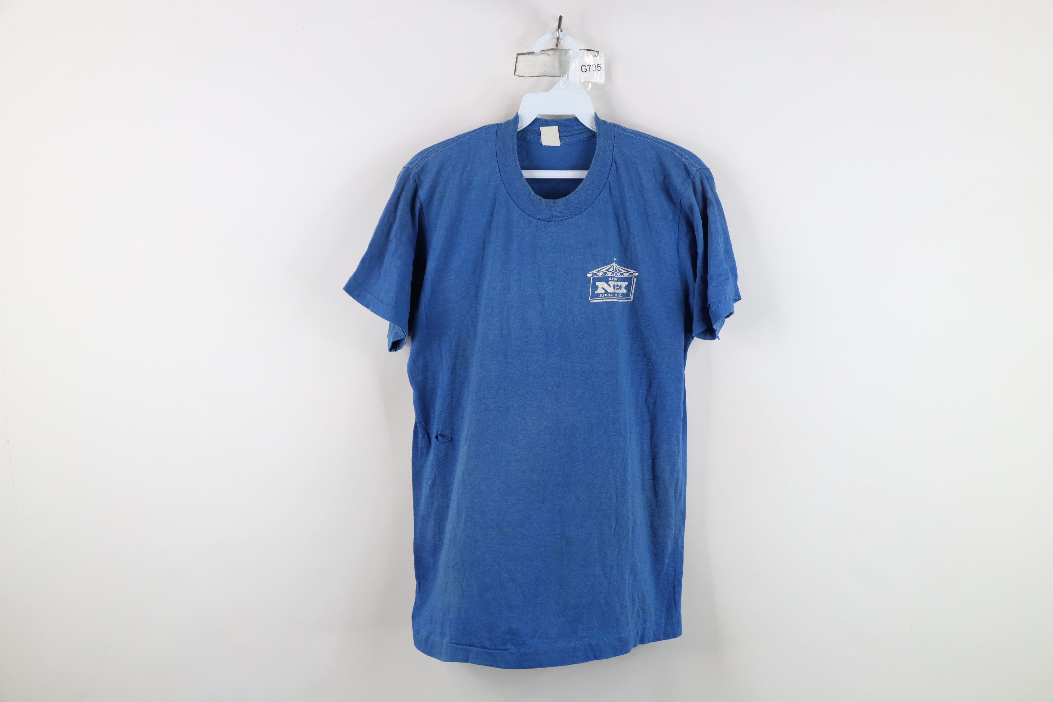 Vintage Vintage 80s Expositions Inc NEI Short Sleeve T-Shirt USA Size US L / EU 52-54 / 3 - 1 Thumbnail