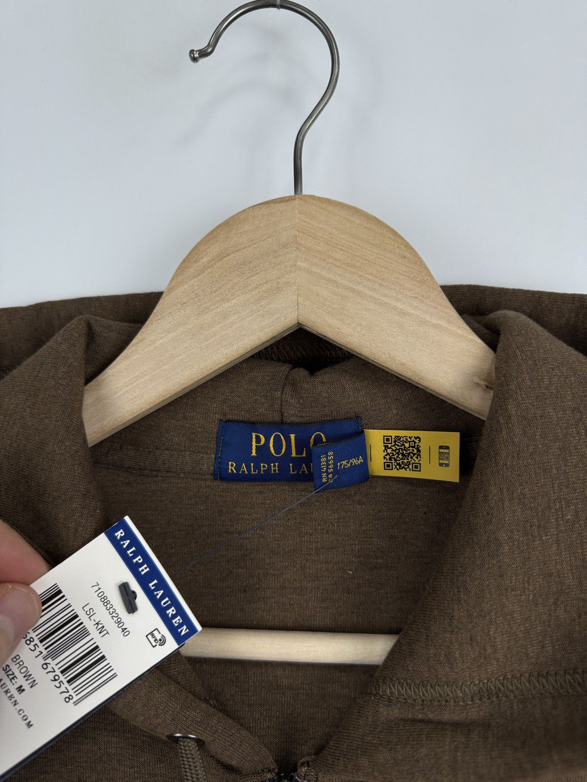 Polo Ralph Lauren 🇺🇸 NWT❗️Polo Ralph Lauren Double Knit Full Zip Hoodie Brown Size US M / EU 48-50 / 2 - 14 Thumbnail