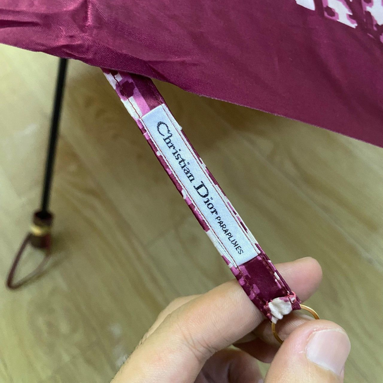 Christian Dior Monsieur Dior Vintage Umbrella Japan Oblique CD Gold Accent 80s Size ONE SIZE - 13 Thumbnail