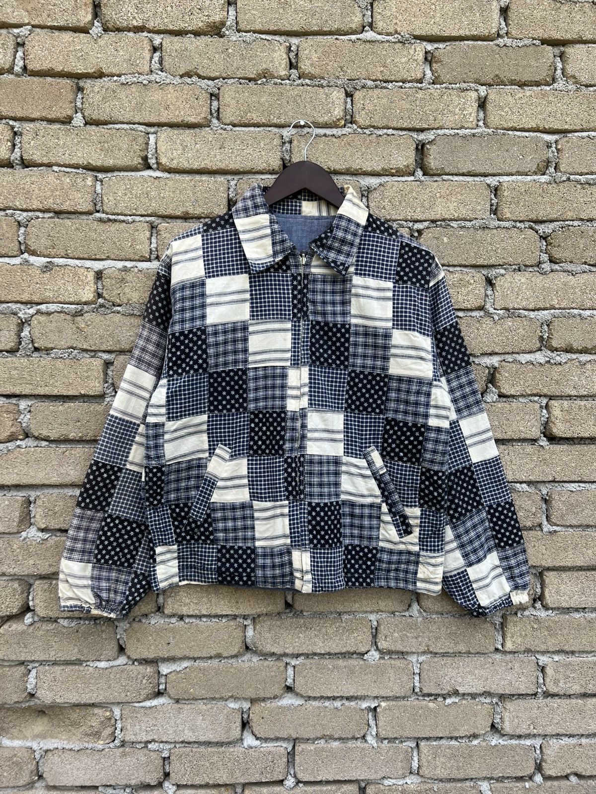 Japanese Brand Real Thing Patchwork Zipper Jacket Reversible Size US M / EU 48-50 / 2 - 2 Thumbnail