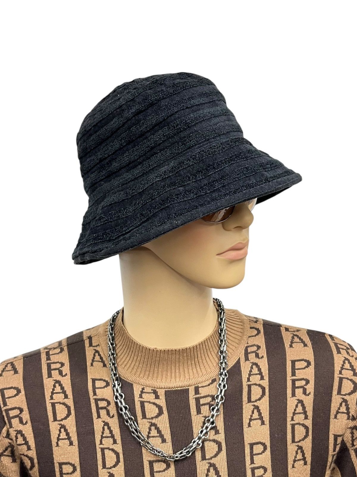 Yohji Yamamoto Yohji Yamamoto Y'saccs Gothic Vtg Hybrid Layered Bucket Hat Size ONE SIZE - 1 Thumbnail