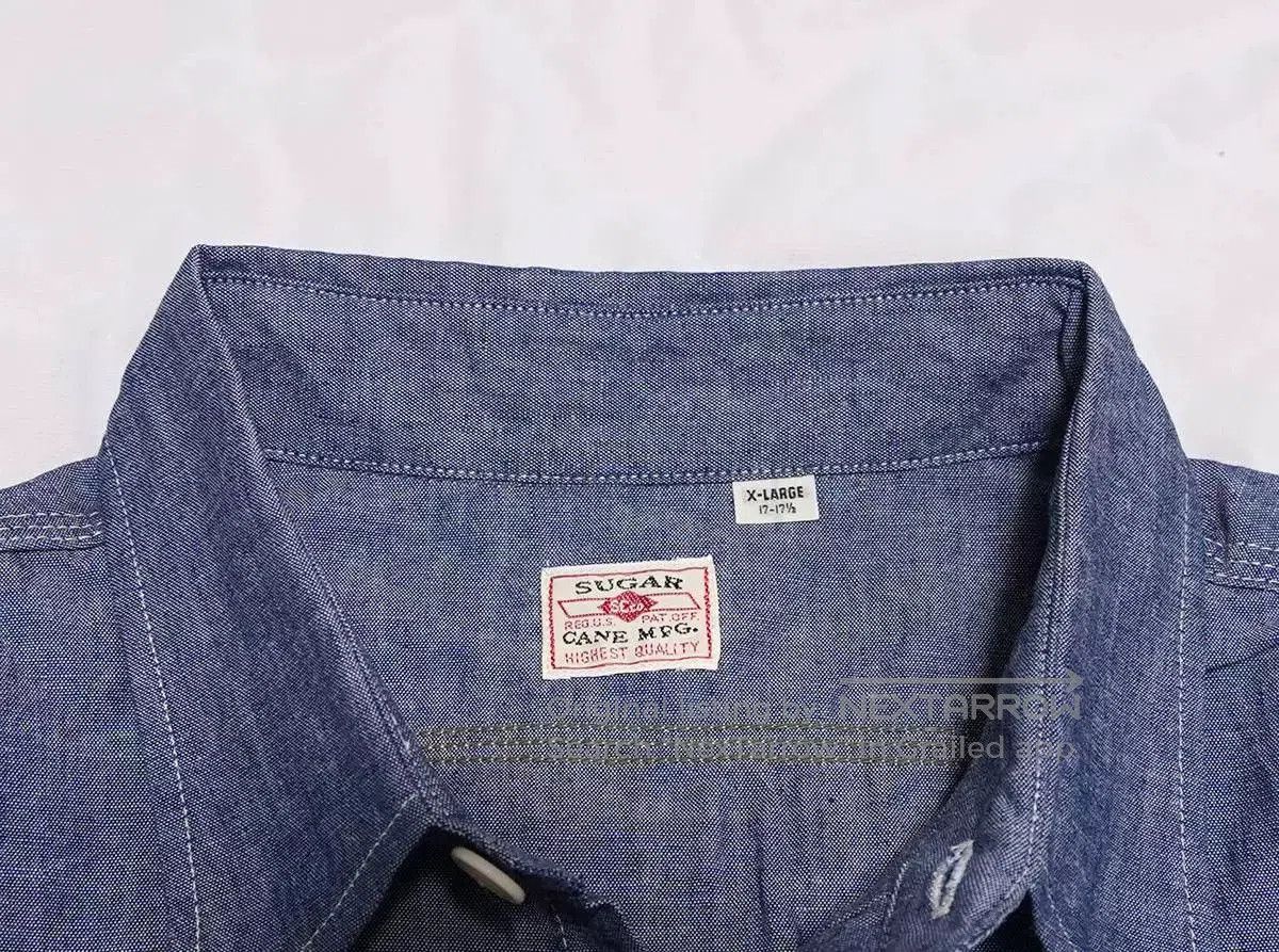 Sugar Cane sugar cane blue chambray work shirt. Size US XL / EU 56 / 4 - 3 Thumbnail