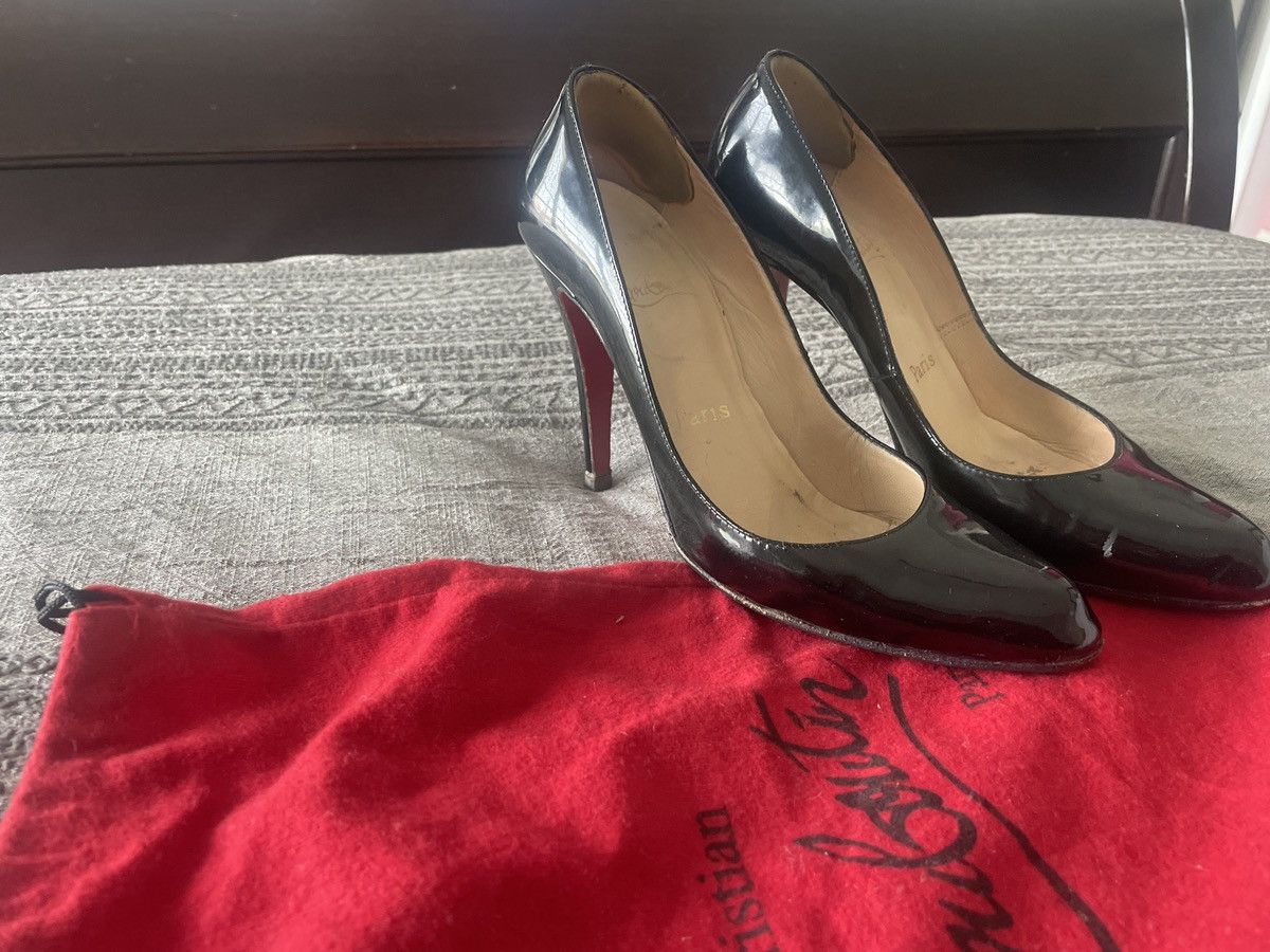 Christian Louboutin Black patent pumps Size US 7.5 / IT 37.5 - 1 Thumbnail