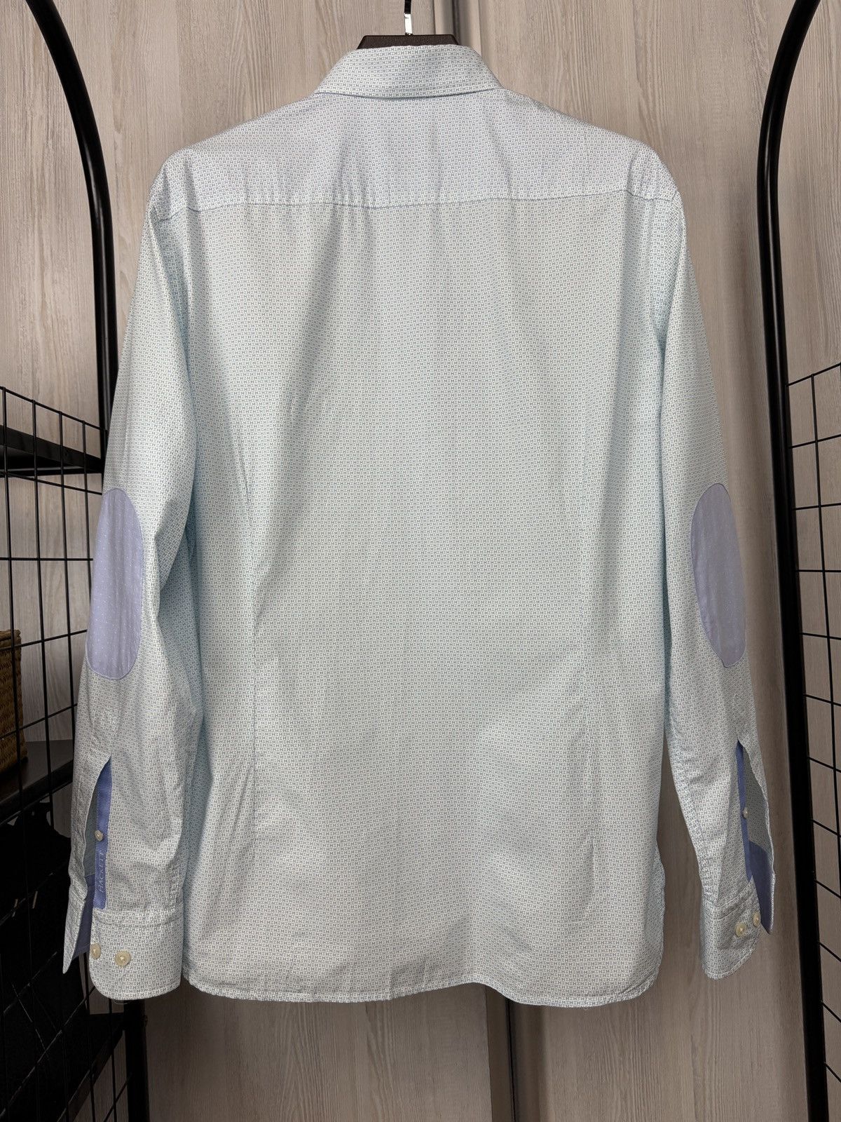 Hackett Hackett London monogram blue slim fit long sleeve shirt Size US L / EU 52-54 / 3 - 8 Thumbnail