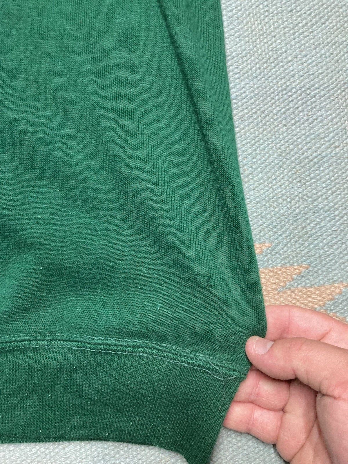 Vintage 70s crewneck sweatshirt forest green blank distressed XXL Size US XXL / EU 58 / 5 - 8 Thumbnail