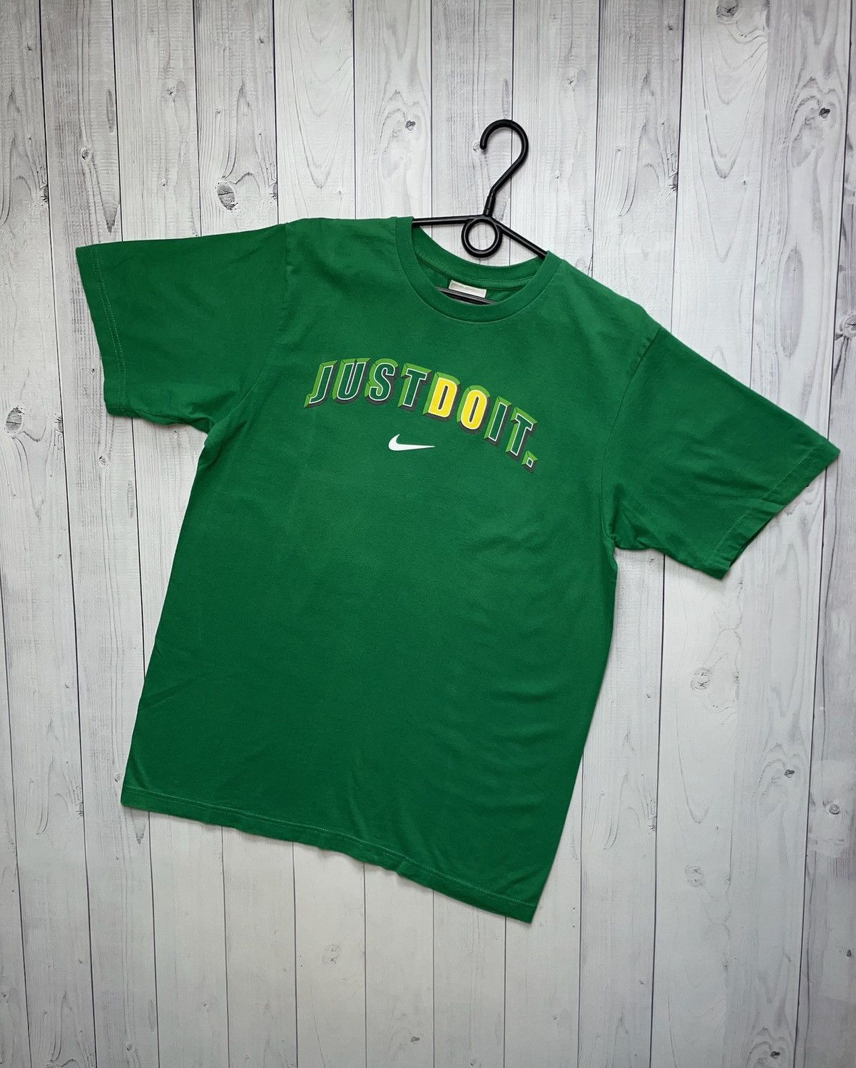 Nike × Vintage Vintage Nike just do it green tee logo size M Size US M / EU 48-50 / 2 - 1 Thumbnail